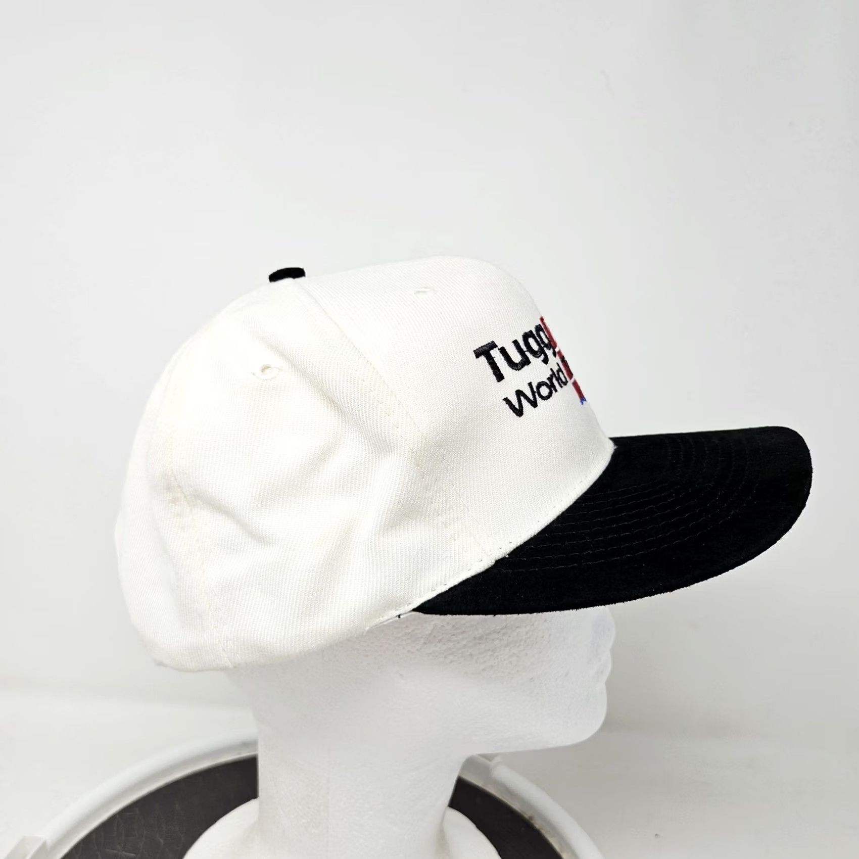 Vintage VINTAGE Otto Cap Tugg Zugg Hat Cap Baseball Snap Back One Size White Mens Tour 2004 Wool Leather Twill Solid Adjustble Casual Spring Summer Fall Size ONE SIZE - 3 Thumbnail