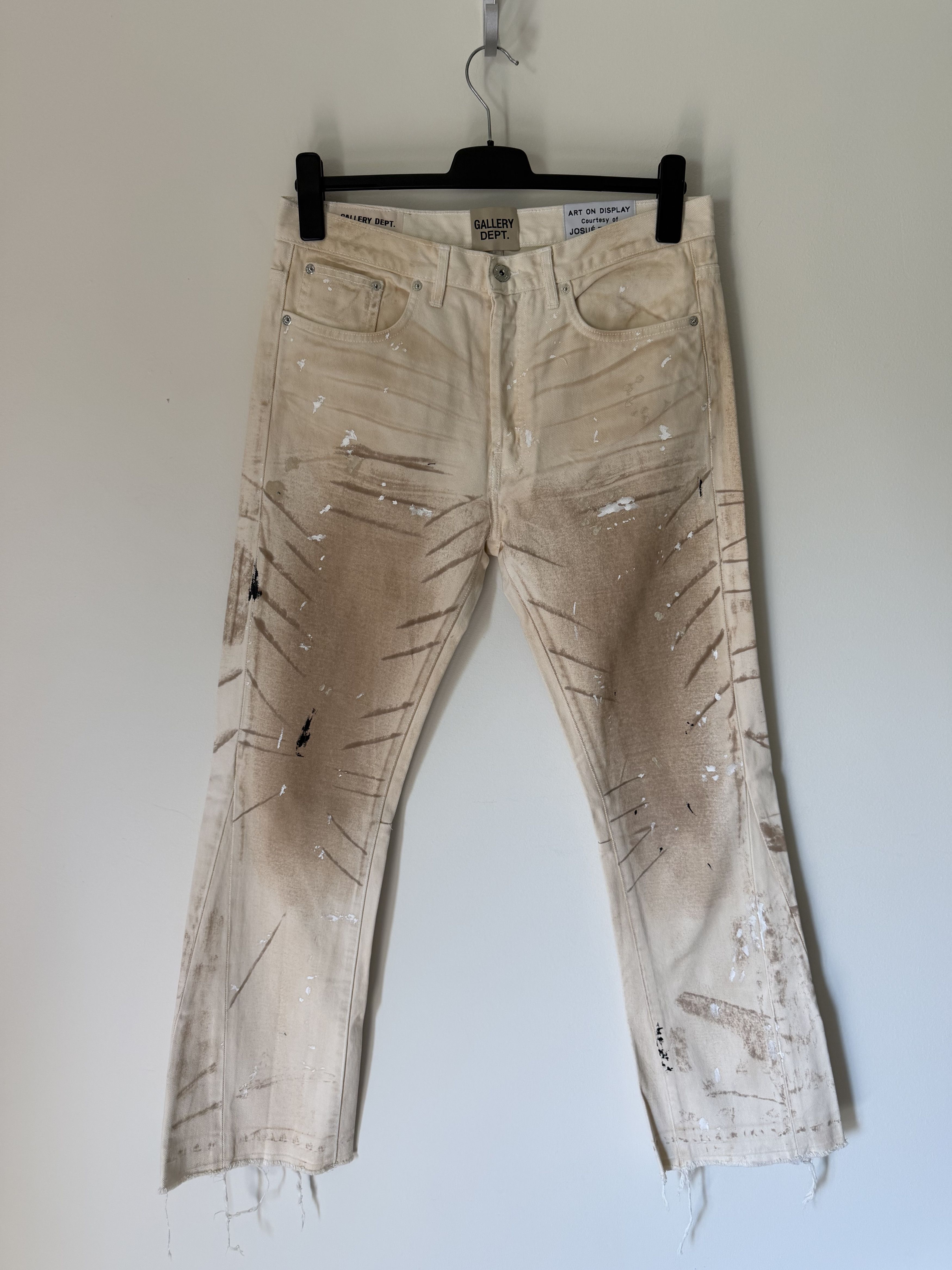 Gallery Dept. Gallery Dept. Brisko LA Flare Carpenter Pants Antique White Size US 34 / EU 50 - 1 Thumbnail