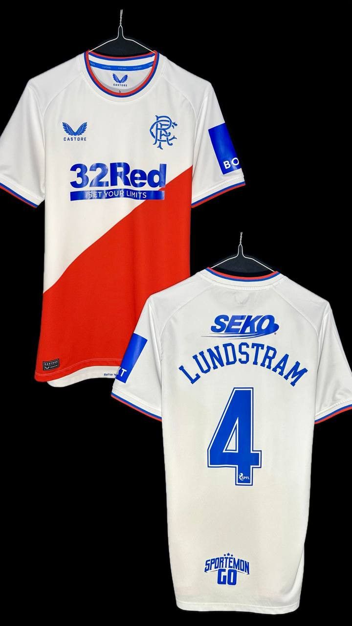 Castore Castore Glasgow Rangers LUNDSTRAM 2022 - 2023 Away Jersey Size US S / EU 44-46 / 1 - 1 Thumbnail