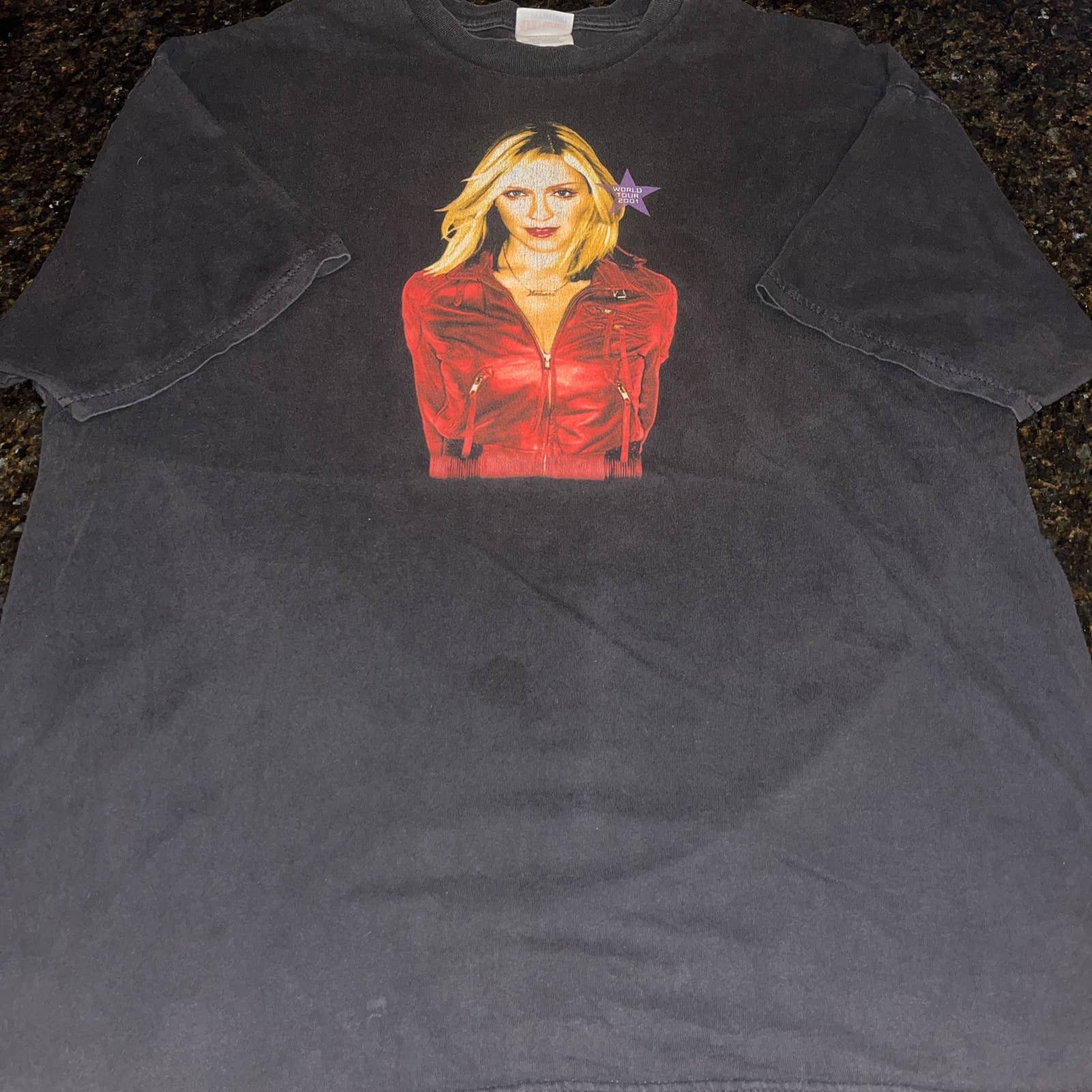 image of Hanes 2001 Madonna World Tour Shirt in Black, Men's (Size XL)