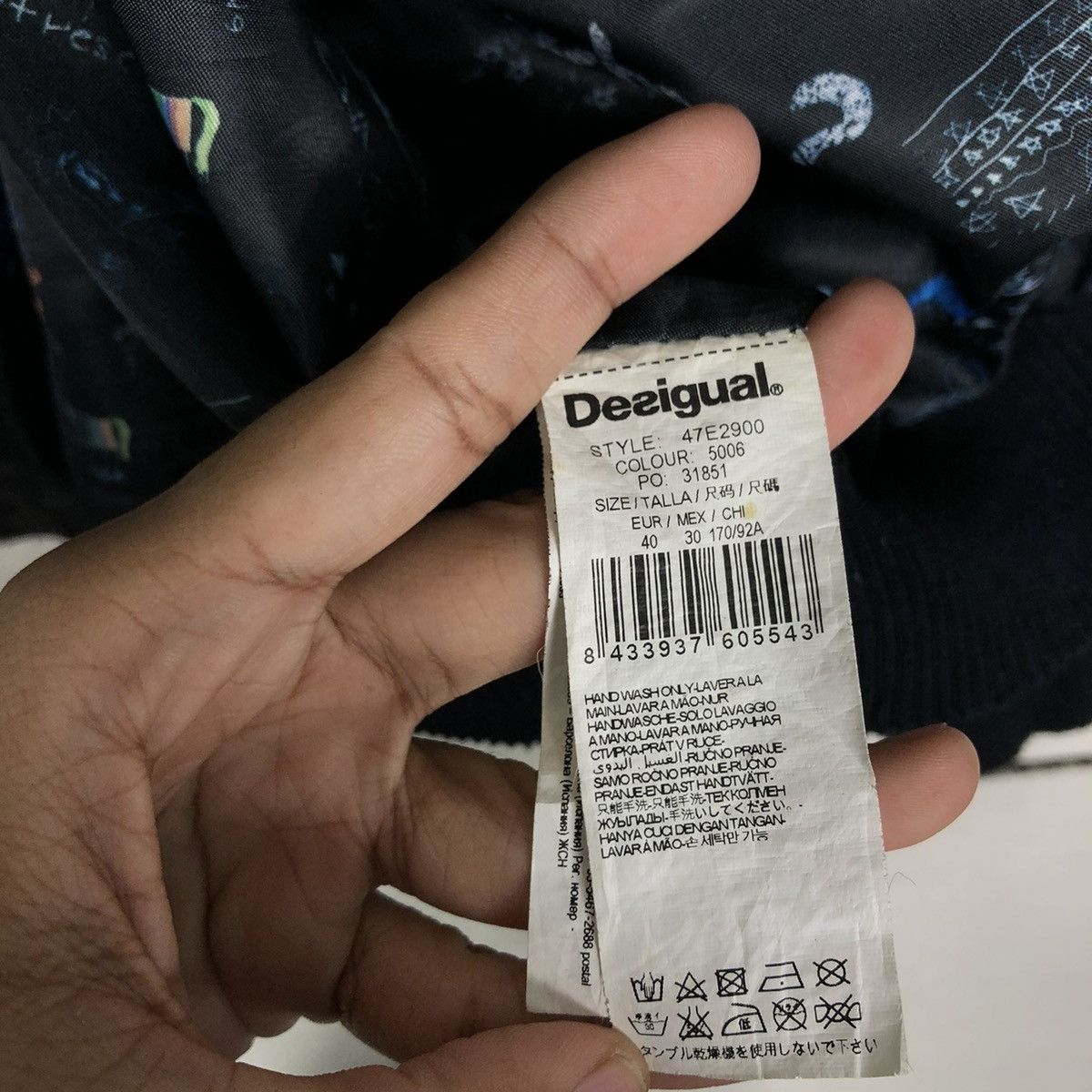 Japanese Brand 📌VINTAGE BOMBER DENIM JACKET INDIGO DESIGN DESIGUAL Size US S / EU 44-46 / 1 - 19 Thumbnail