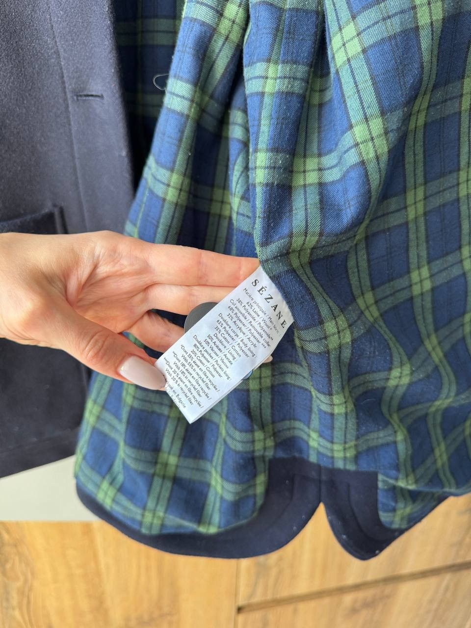 Sezane Sezane Leo Coat wool short in mint Blue SZ36 bust 46in over Size S / US 4 / IT 40 - 4 Thumbnail
