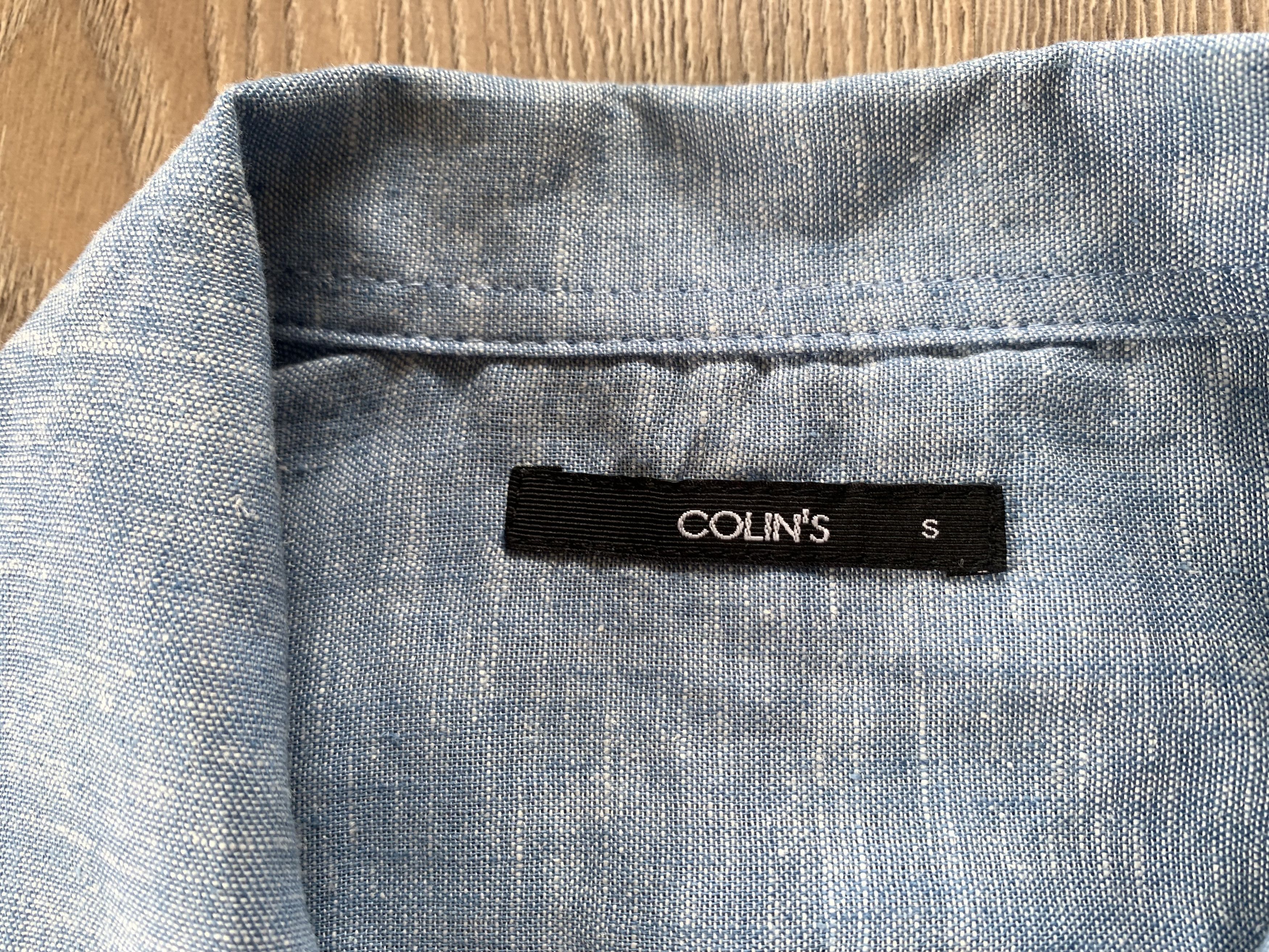Other Colins New Linen Light Blue Pocket Short Sleeve Shirt Size US S / EU 44-46 / 1 - 6 Thumbnail