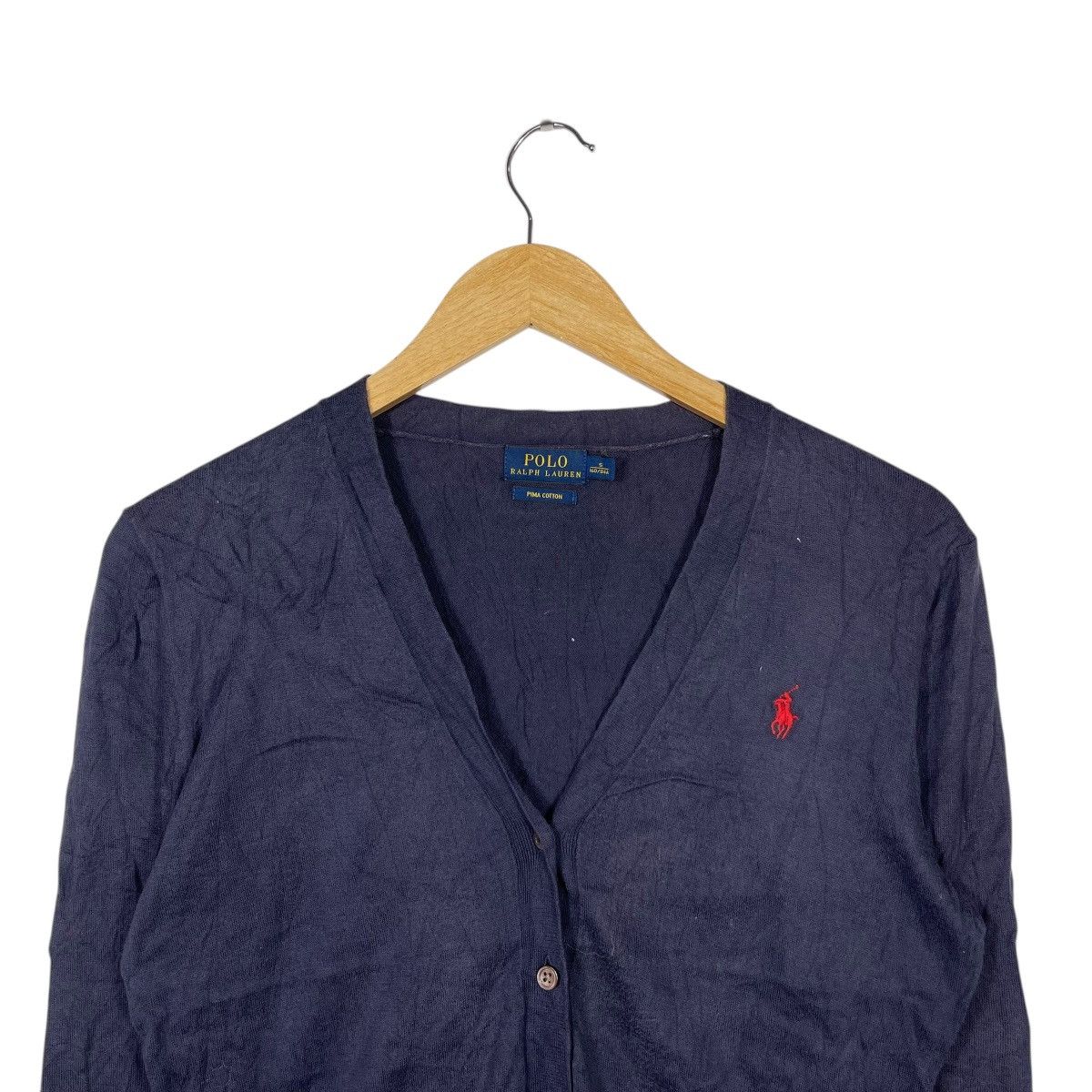 Polo Ralph Lauren Polo Ralph Lauren Pima Cotton Cardigan Navy Pony Logo Size S / US 4 / IT 40 - 2 Thumbnail