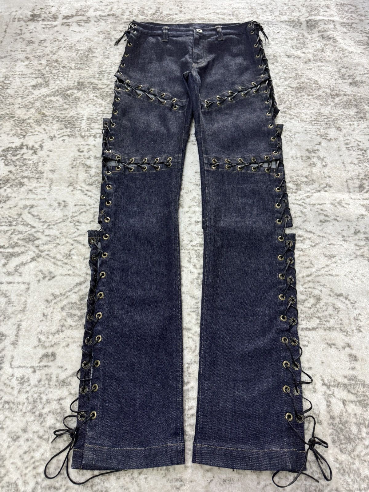 Hysteric Glamour Super Rare Hysteric Glamour Lace-up Bondage Denim Pants Size 27" / US 4 / IT 40 - 1 Thumbnail