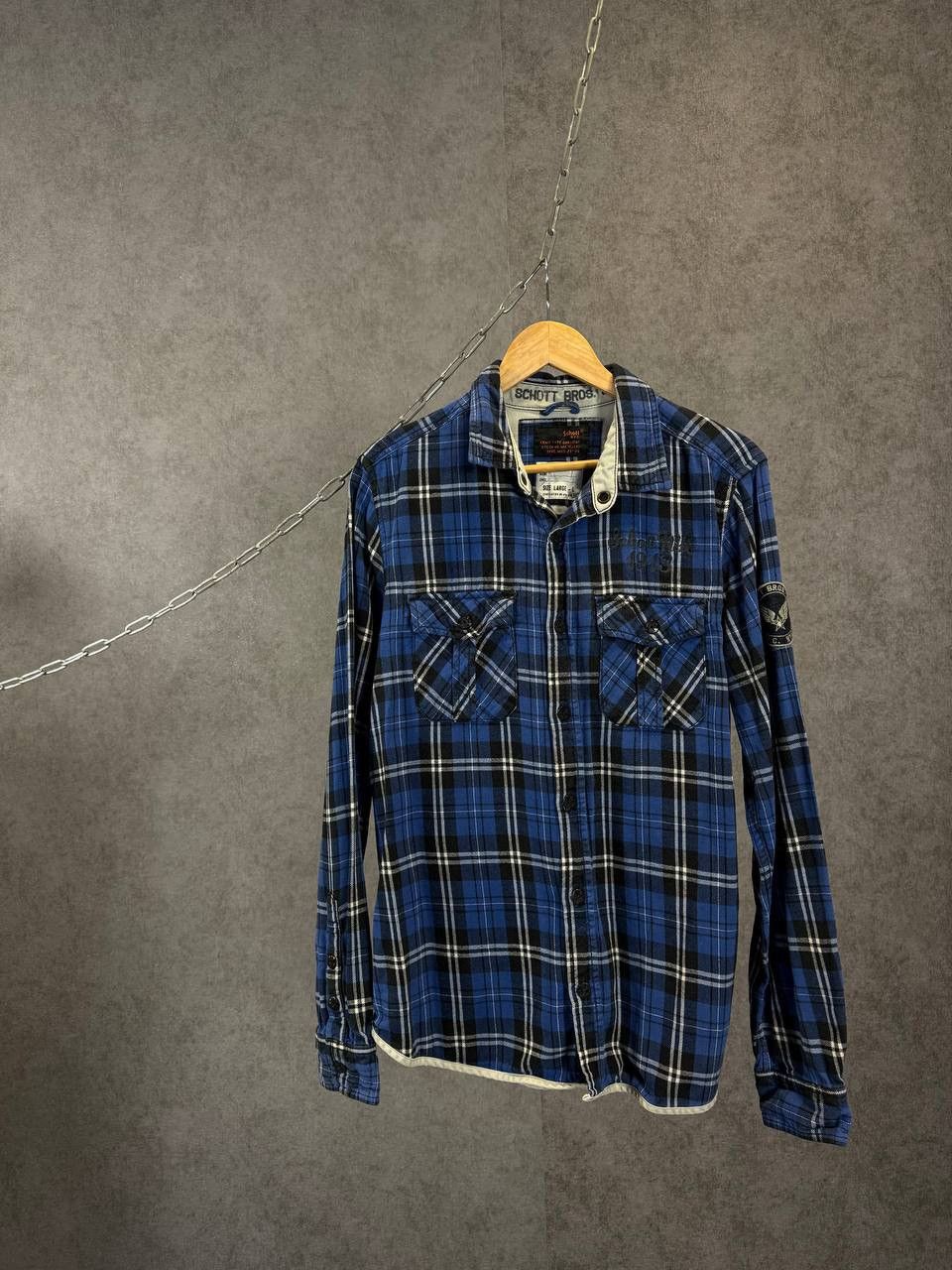 Schott Schott flannel designer shirt Size US M / EU 48-50 / 2 - 1 Thumbnail