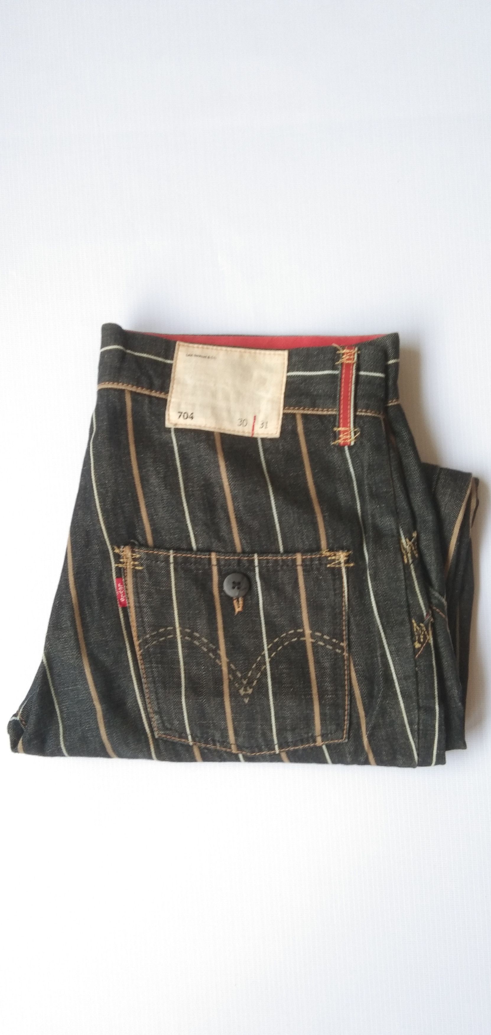 Levi's × Vintage 704 levis denim stipe pants Size 30" / US 8 / IT 44 - 10 Thumbnail