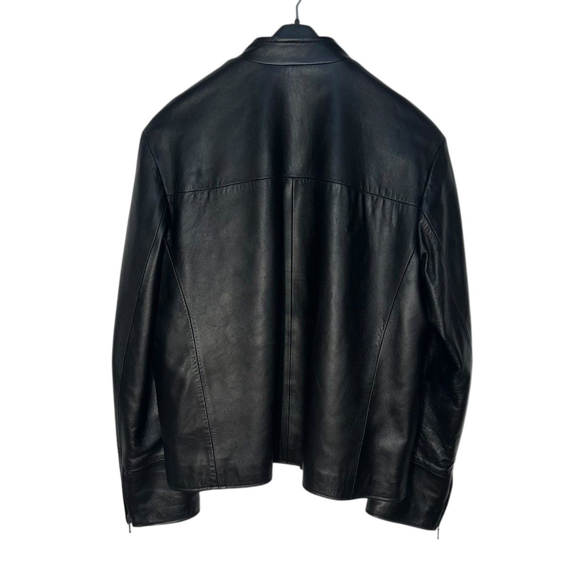 00s Archive Leather Jacket ブラック シープレザー L Vintage 00s Jamie Page Fight Club Black Sheep Leather Jacket | Grailed
