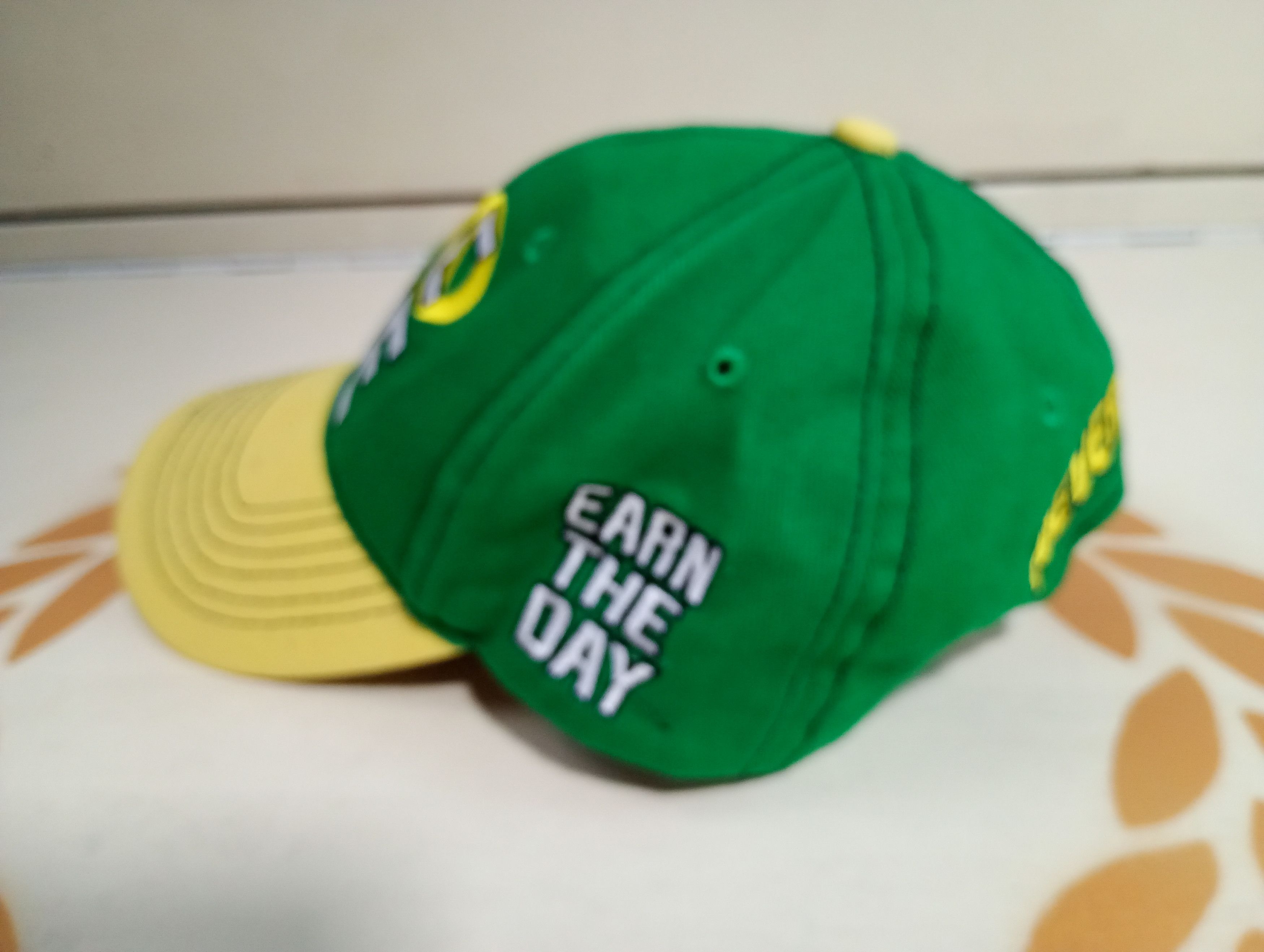 WWE John Cena U Can’t See Me Hat WWE Green Yellow Adjustable Cap Size ONE SIZE - 5 Thumbnail