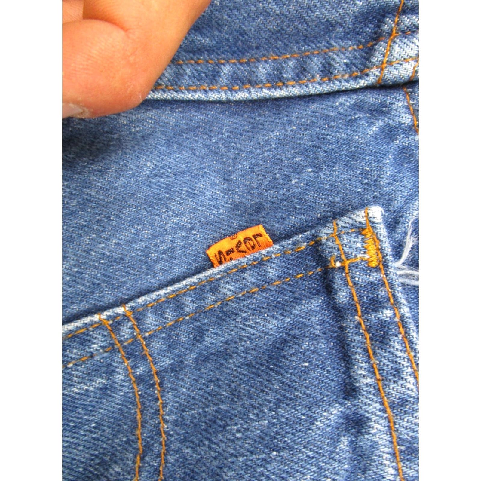 Levi's VINTAGE Levi's 40505-0215 Blue Denim Orange Tab Mens Size 34x30 USA Made Straight Jeans Adult Mens Regular Blue Denim USA Vintage 405 Straight Jeans Size US 34 / EU 50 - 5 Thumbnail