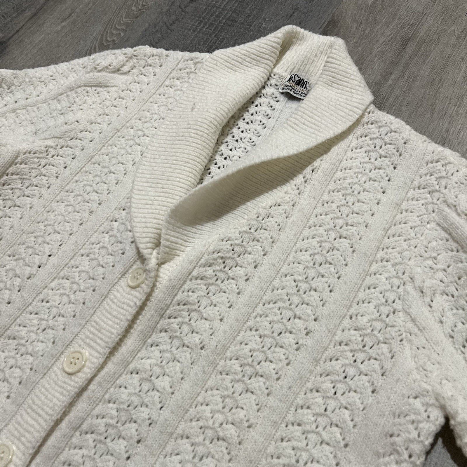 Vintage VTG Rosanna Wintuk Lace Knit Cottagecore Cardigan Sweater M Size M / US 6-8 / IT 42-44 - 5 Thumbnail