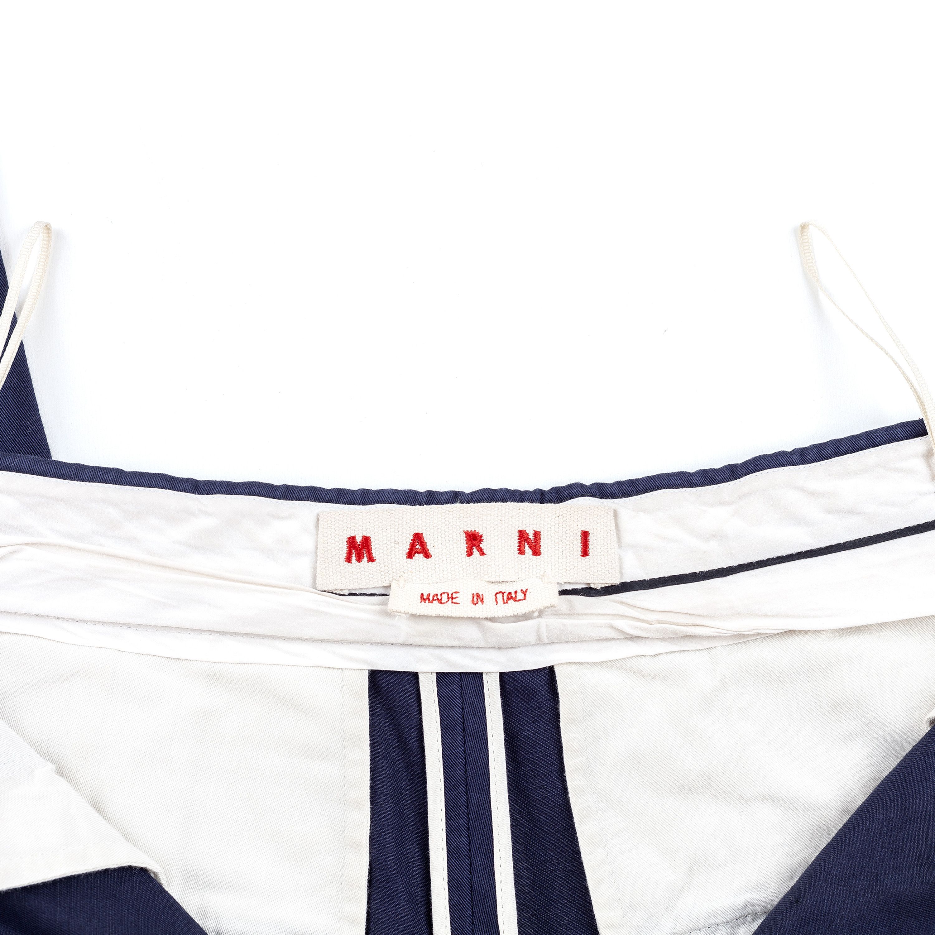 Marni Marni High Waisted Navy Blue Pants Size 27" / US 4 / IT 40 - 3 Thumbnail