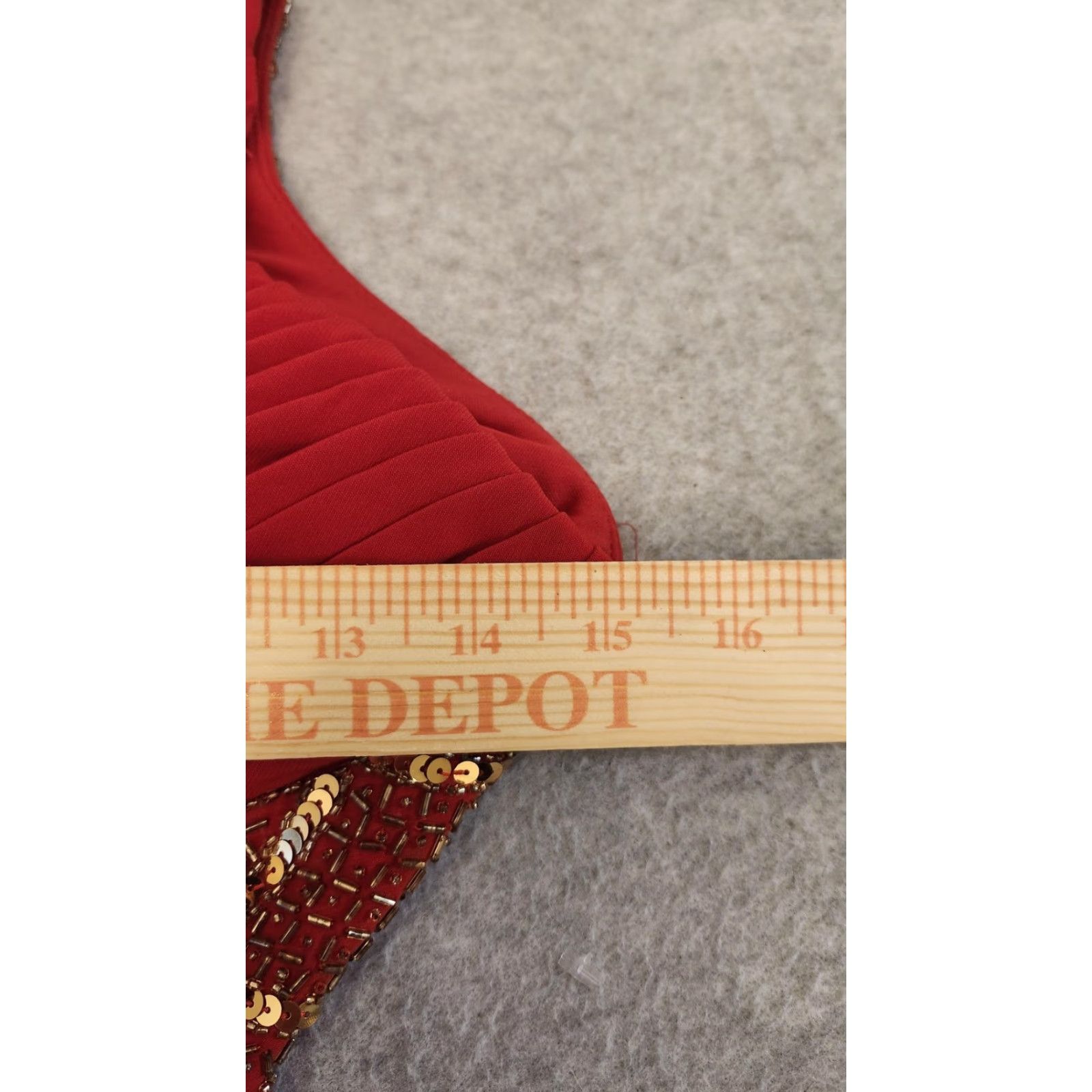 Vintage Betsy & Adam Dress Womens 2 One Shoulder Beaded Sequin Red Gown Evening Formal Maxi Long Dress Size XS / US 0-2 / IT 36-38 - 6 Thumbnail
