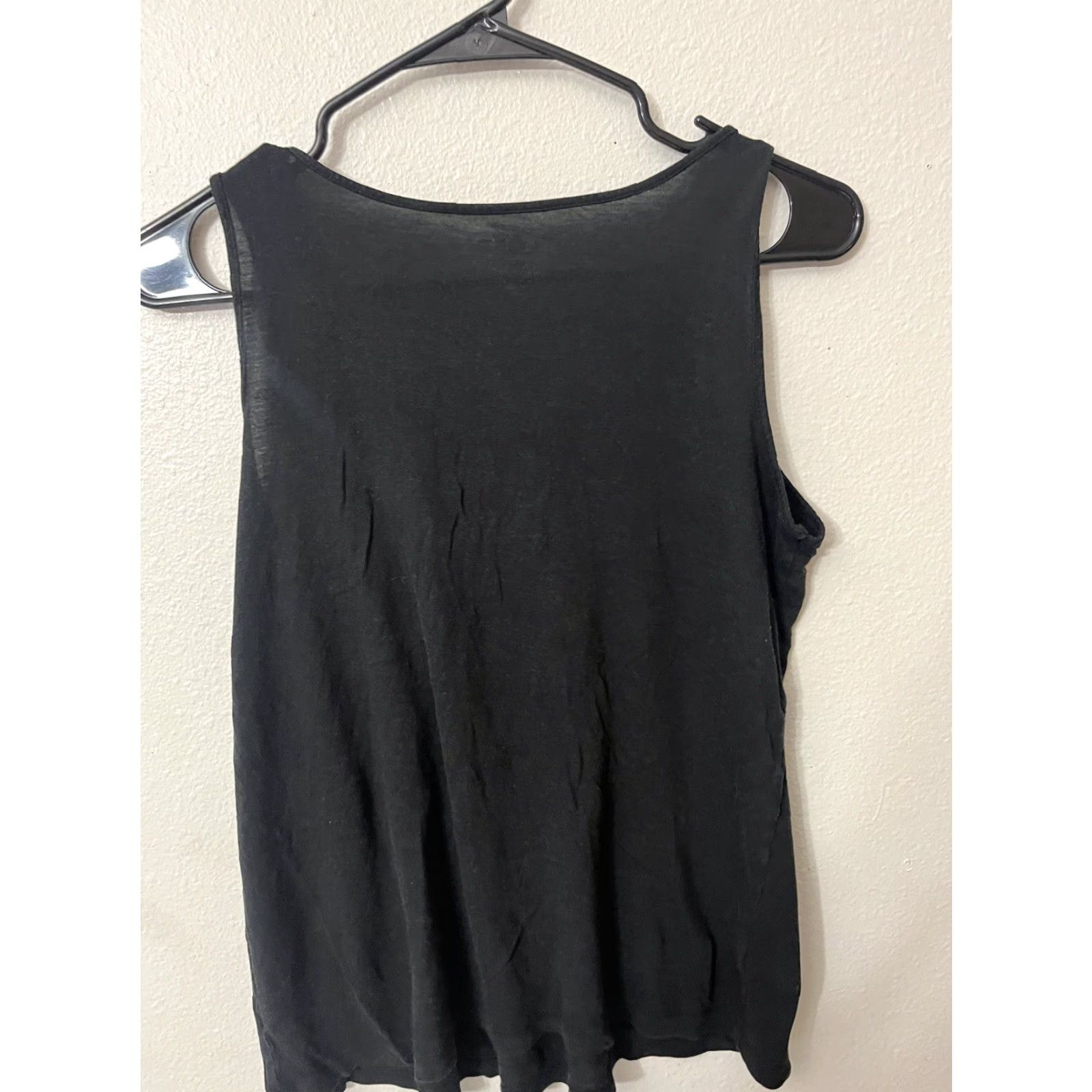 Ann Taylor VINTAGE Ann Taylor LOFT Women's Tank Top Sleeveless Black Cotton Blend Casual Small Size S / US 4 / IT 40 - 3 Thumbnail