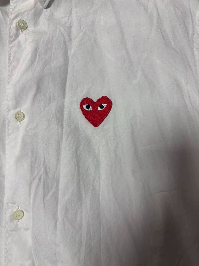 Comme des Garcons Comme Des Garcons White red heart shirt Size US XL / EU 56 / 4 - 6 Thumbnail