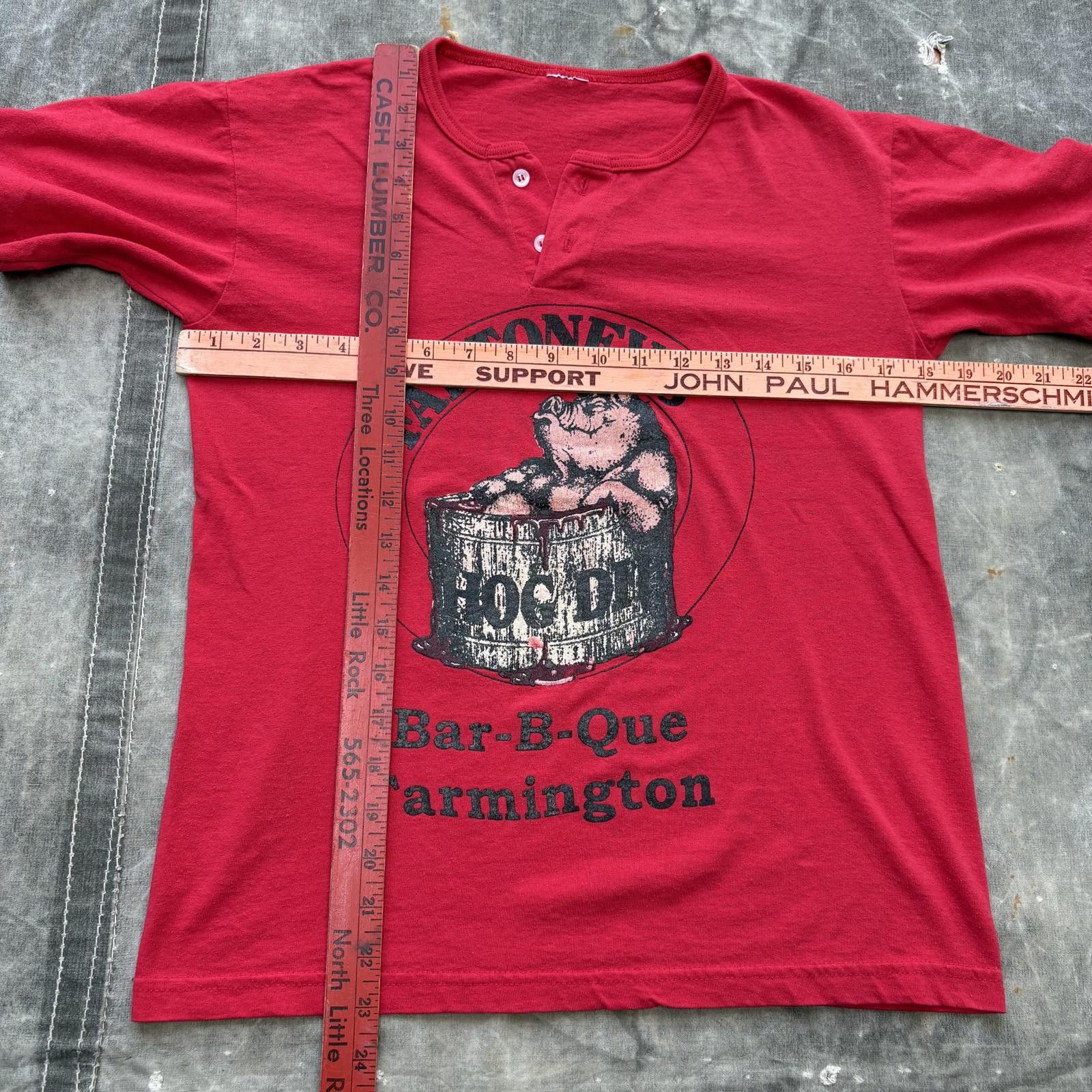 Vintage Vintage 90s Fat Toney’s BBQ Hog Pig Razorbacks Jersey Shirt Size US S / EU 44-46 / 1 - 3 Thumbnail