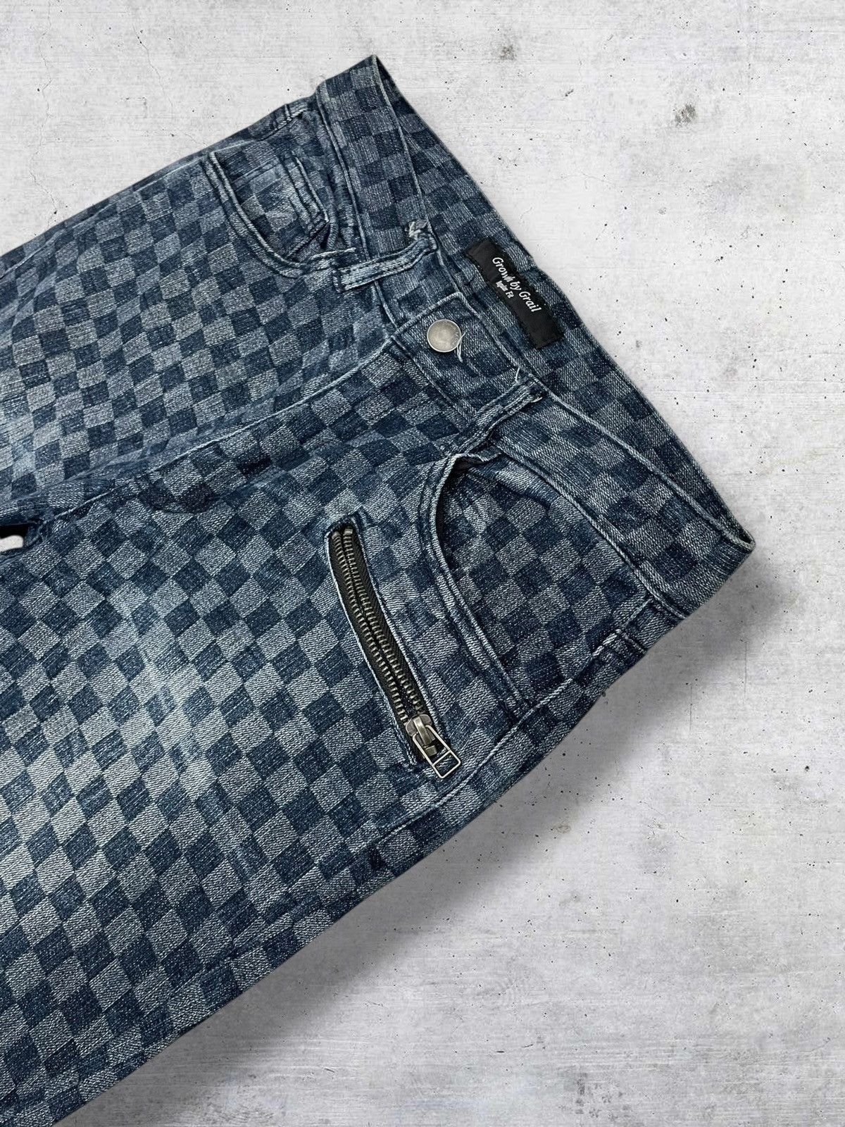 In The Attic GROWT BY GRAIL 1990S JAPAN DESIGNER SQUARE CHECKERED PUNK Size US 29 - 6 Thumbnail