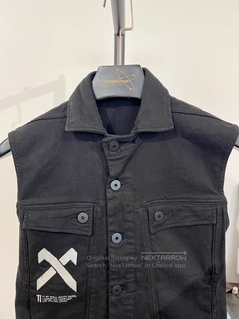 Boris Bidjan Saberi Boris Bidjan Saberi Denim printed hunting vest jacket| Size US S / EU 44-46 / 1 - 3 Thumbnail