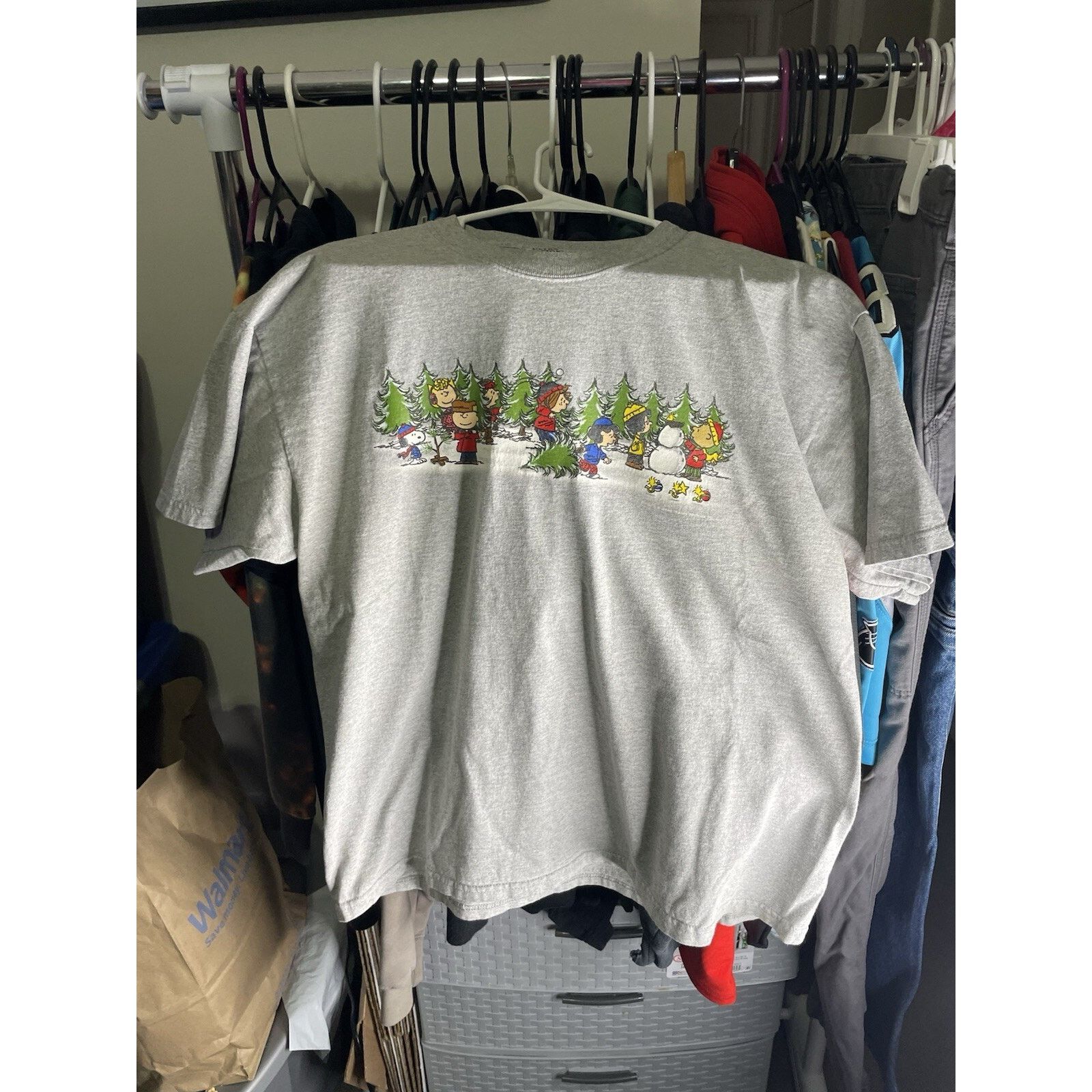 Peanuts Size XL- VTG Peanuts Charlie Brown xmas Snowman T-Shirt Size US L / EU 52-54 / 3 - 1 Thumbnail