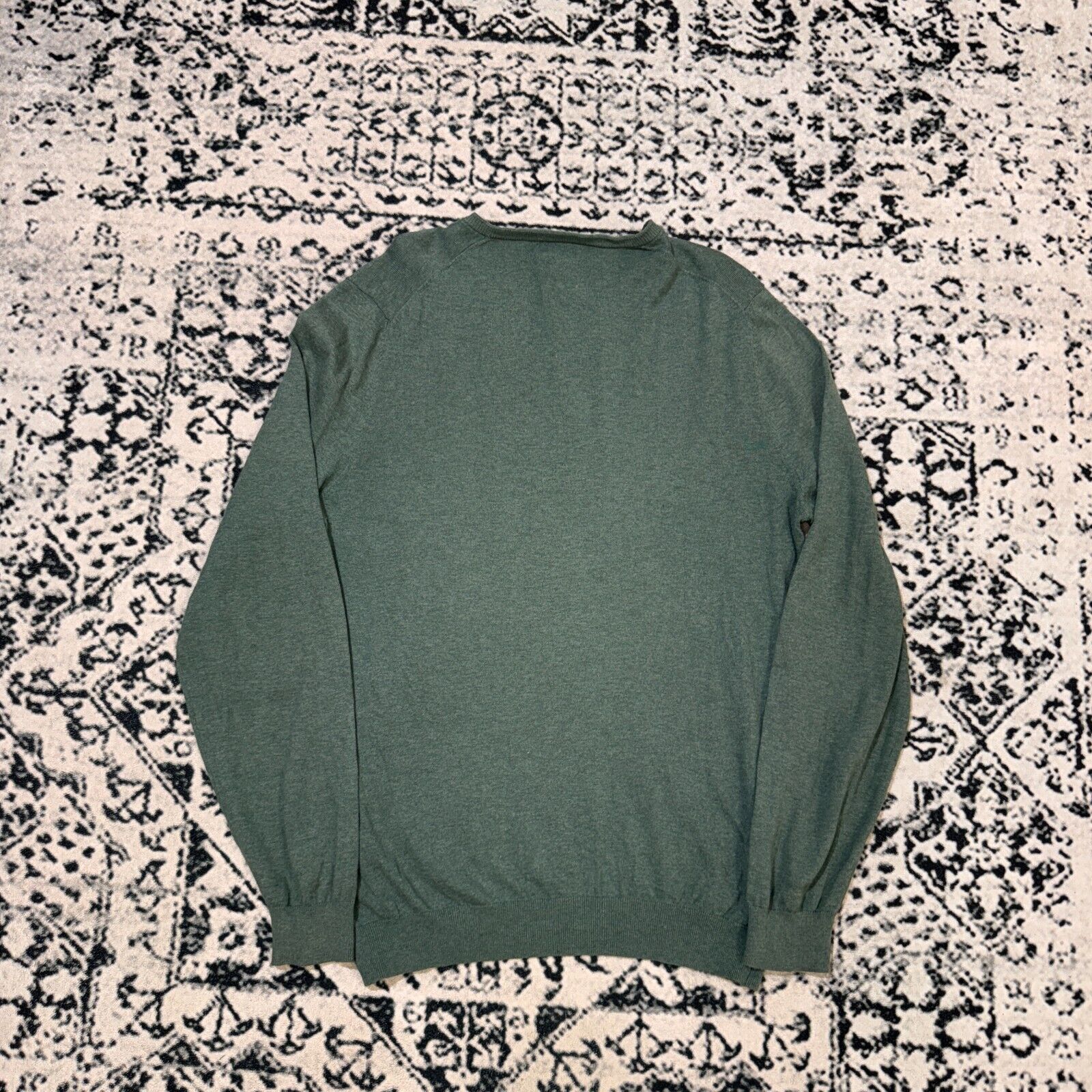 Massimo Dutti × Vintage Vintage Massimo Dutti Green Wool V-Neck Sweater Size L 90s Size US L / EU 52-54 / 3 - 13 Thumbnail
