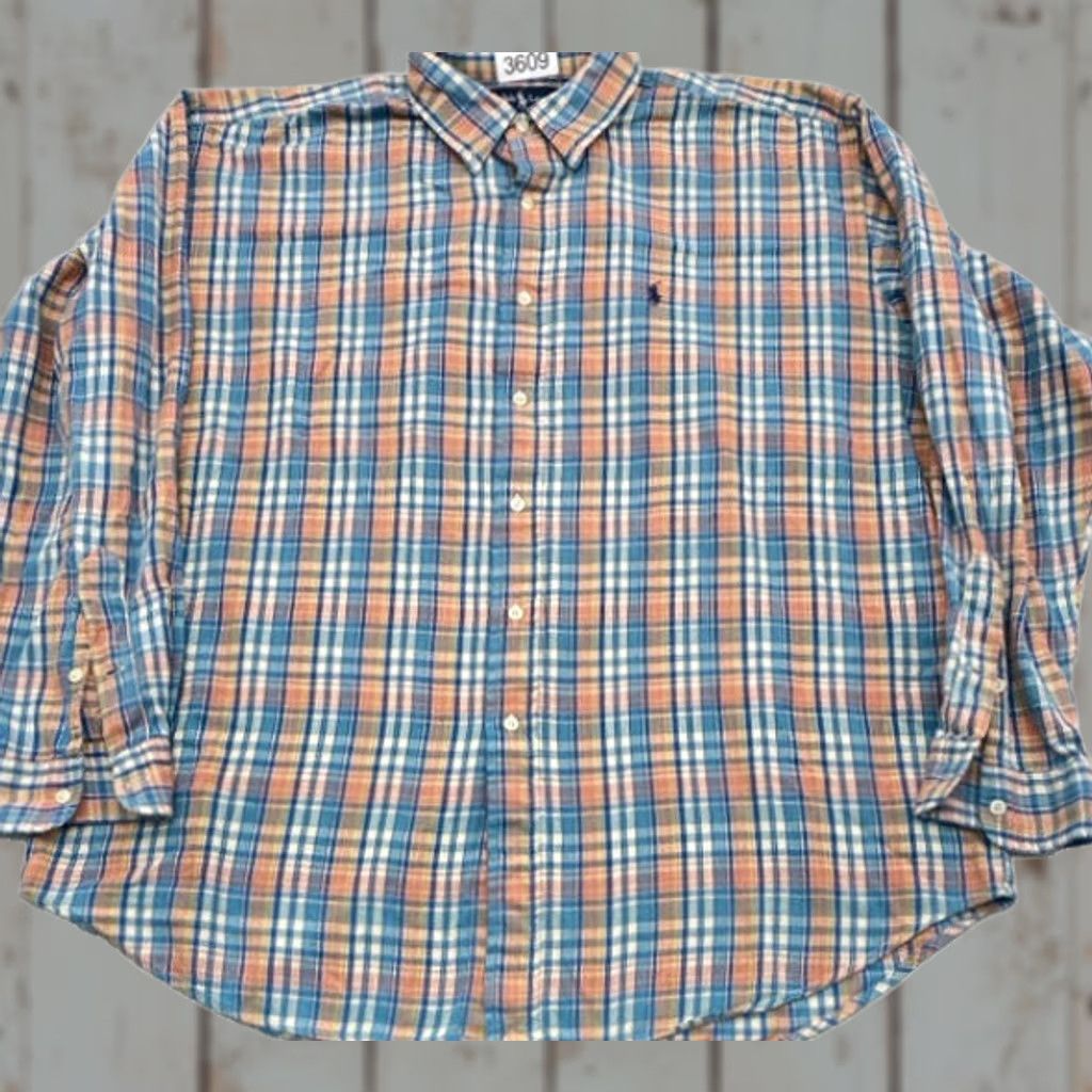 Ralph Lauren Ralph Lauren Blake Long Sleeve Button-Up Mens XL Plaid Shirt Cotton Multicolor 3609 Size US XL / EU 56 / 4 - 1 Thumbnail