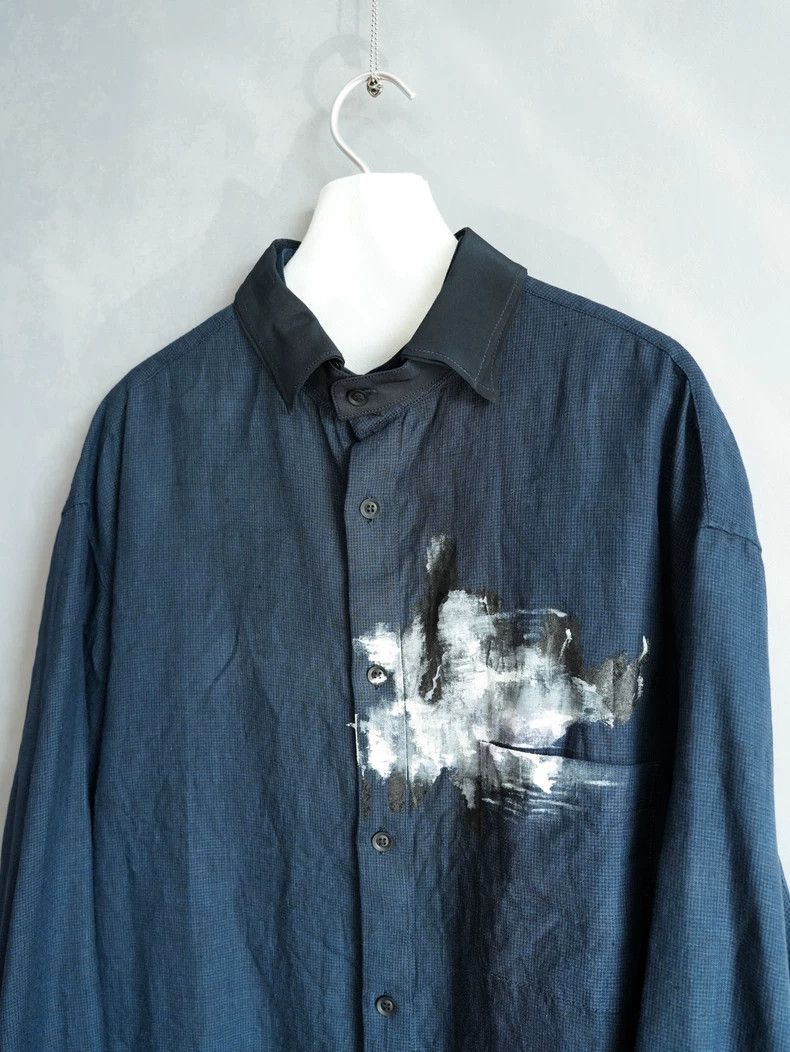 Yohji Yamamoto Yohji Yamamoto23SS Painted Collar Removal Shirt 2503-Nextar Size US L / EU 52-54 / 3 - 3 Thumbnail