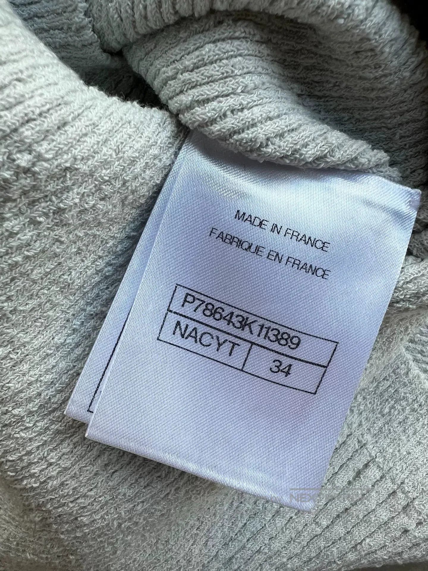 Chanel Chanel 25C Silver Lace-Up T-Shirt. Size US XS / EU 42 / 0 - 5 Thumbnail