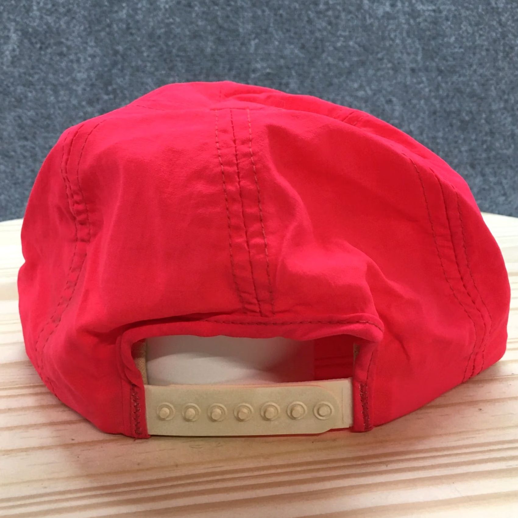 Vintage Snap On Baseball Hat Men Pink One Size Adjustable Curved Brim Embroidered Logo Size ONE SIZE - 7 Thumbnail