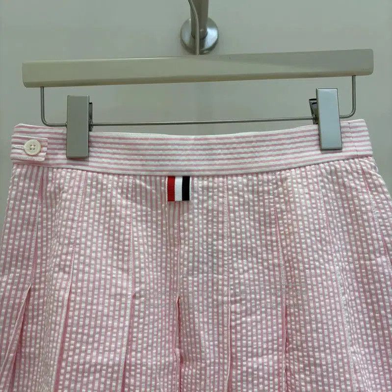 Thom Browne Thom Browne Pink Pleated Cotton Skirt . Size 23" - 5 Thumbnail