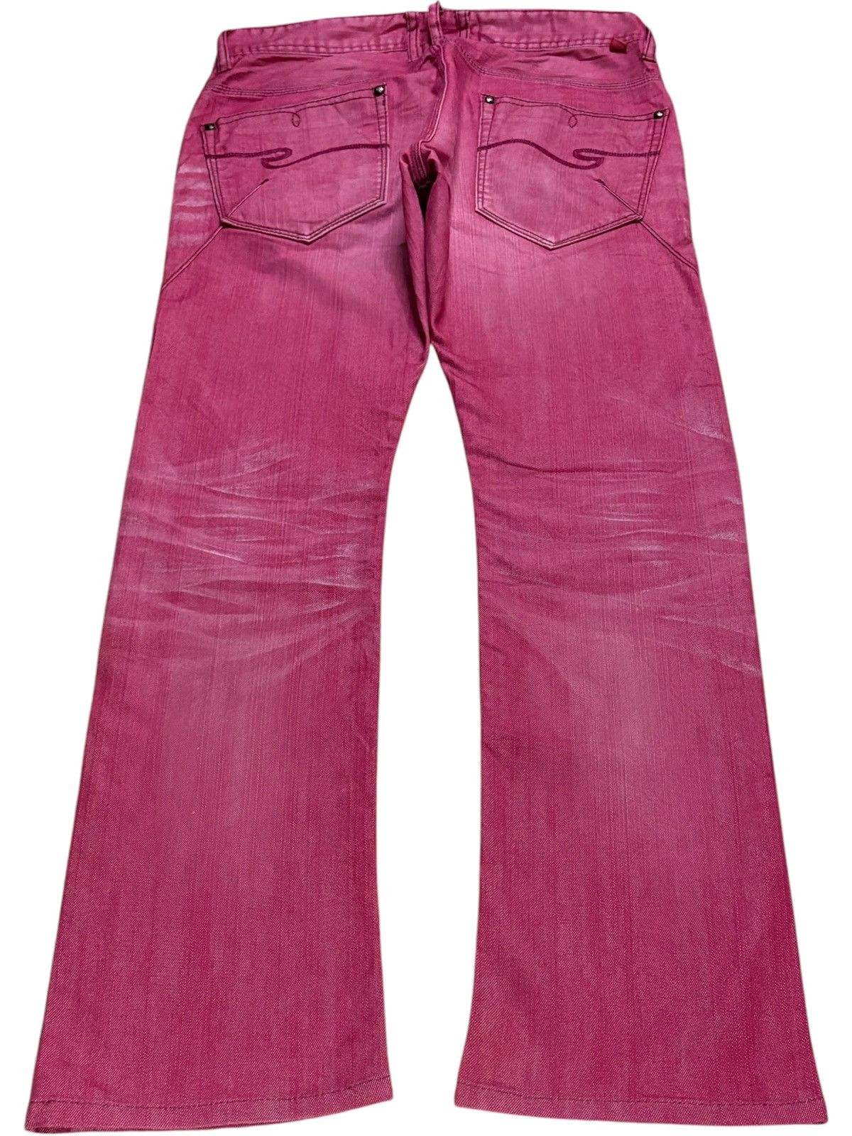 If Six Was Nine × Japanese Brand × Tornado Mart Vintage Rielabo X NCFM Distressed Bootcut Flare Jeans Size US 30 / EU 46 - 2 Thumbnail