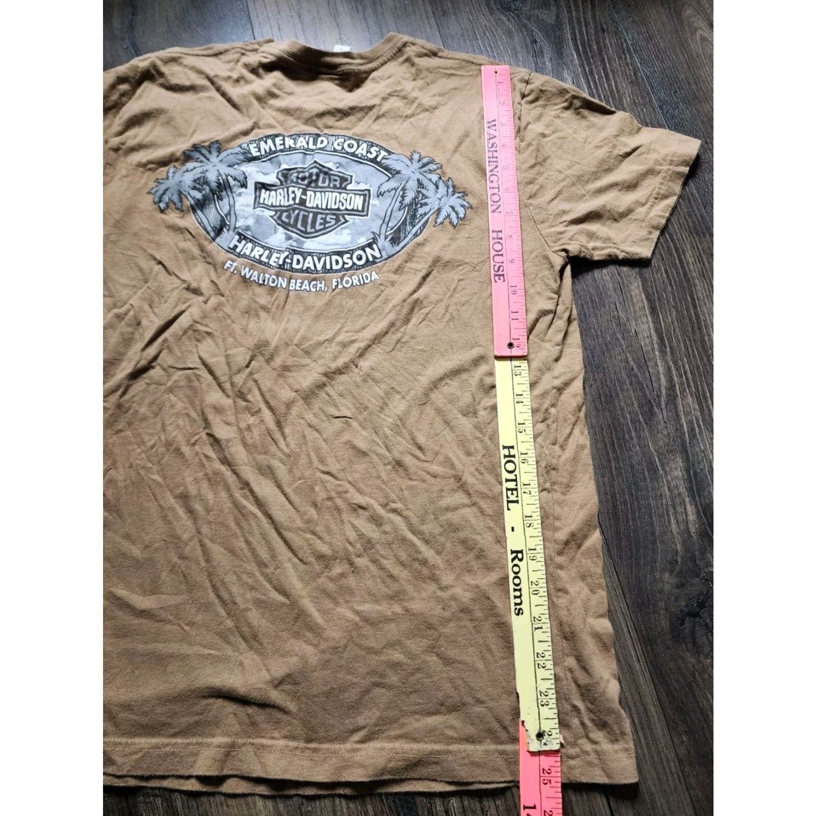 Harley Davidson Harley-Davidson T Shirt Mens M Brown Double Sided Graphic Print Motorcycle Size US M / EU 48-50 / 2 - 3 Thumbnail