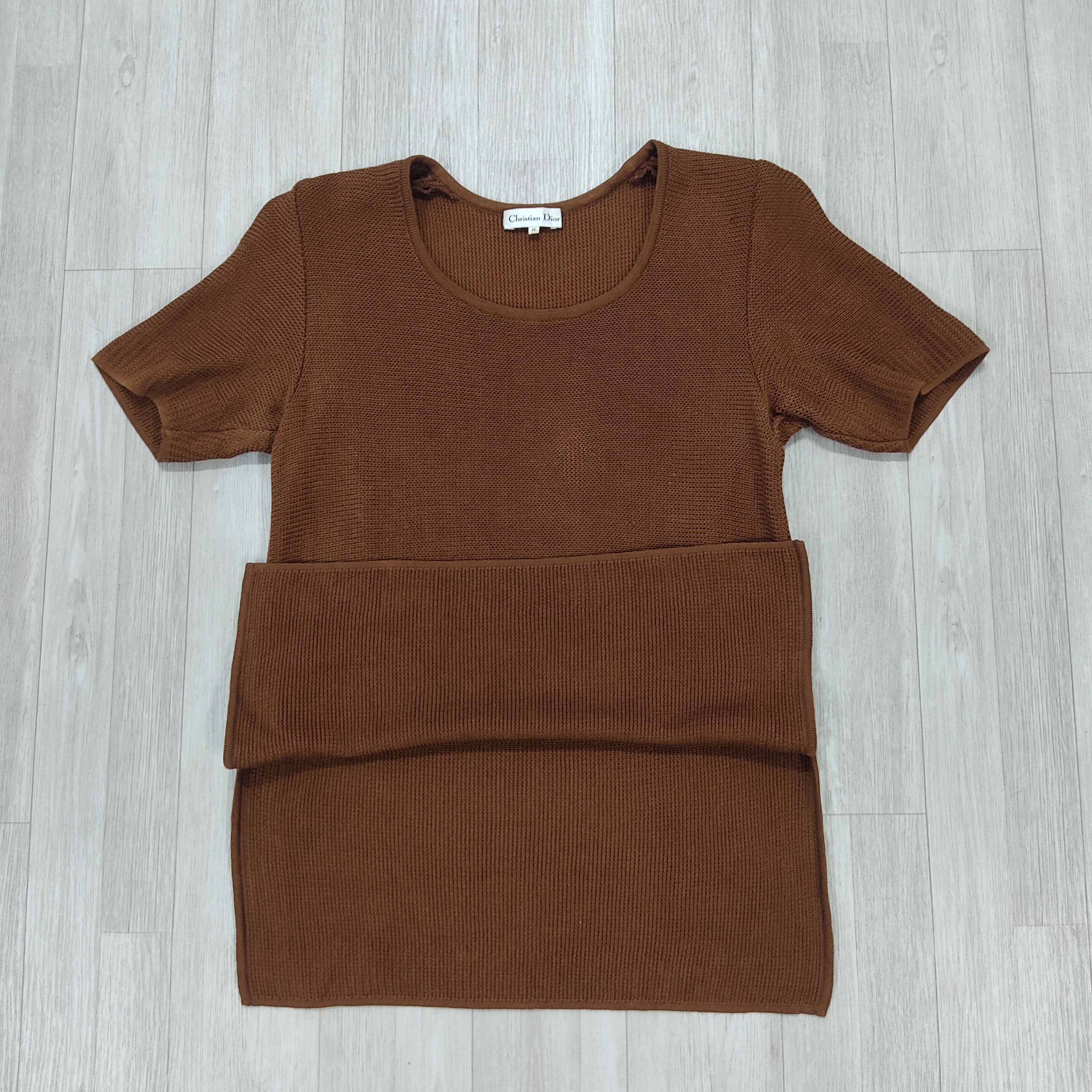 Christian Dior Monsieur × Homespun Knitwear × Vintage Vintage CHRISTIAN DIOR Plain Knit Top Size M / US 6-8 / IT 42-44 - 3 Thumbnail