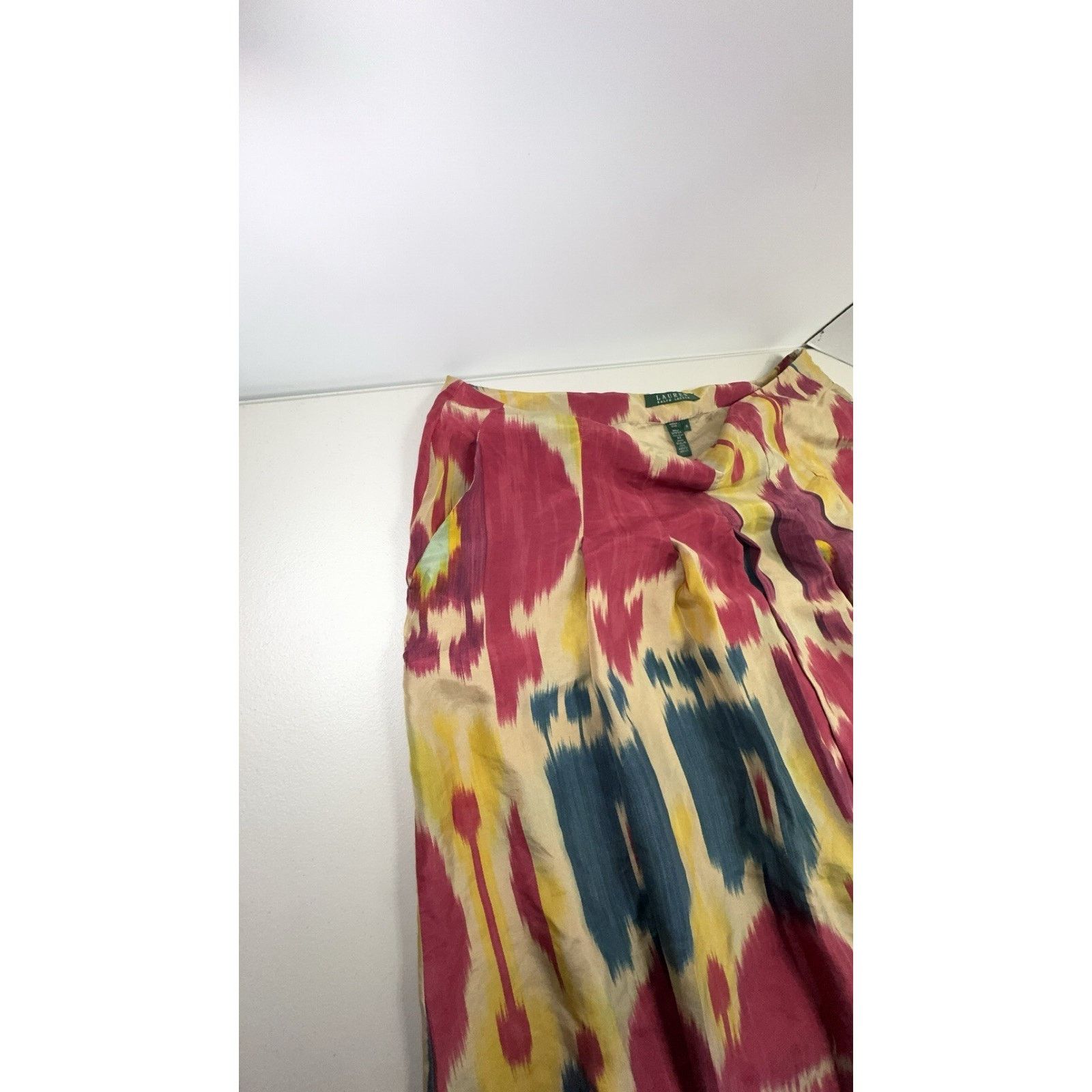 Ralph Lauren RalphLaurenWomensSkirt Watercolor MaroonPocketSkirt Size 14 Size 36" / US 14 / IT 50 - 7 Thumbnail
