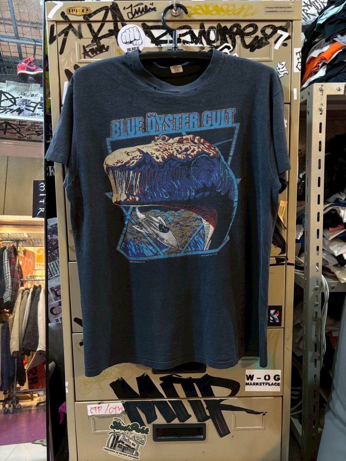 Band Tees Vintage Blue oyster 80’s Size US L / EU 52-54 / 3 - 1 Thumbnail