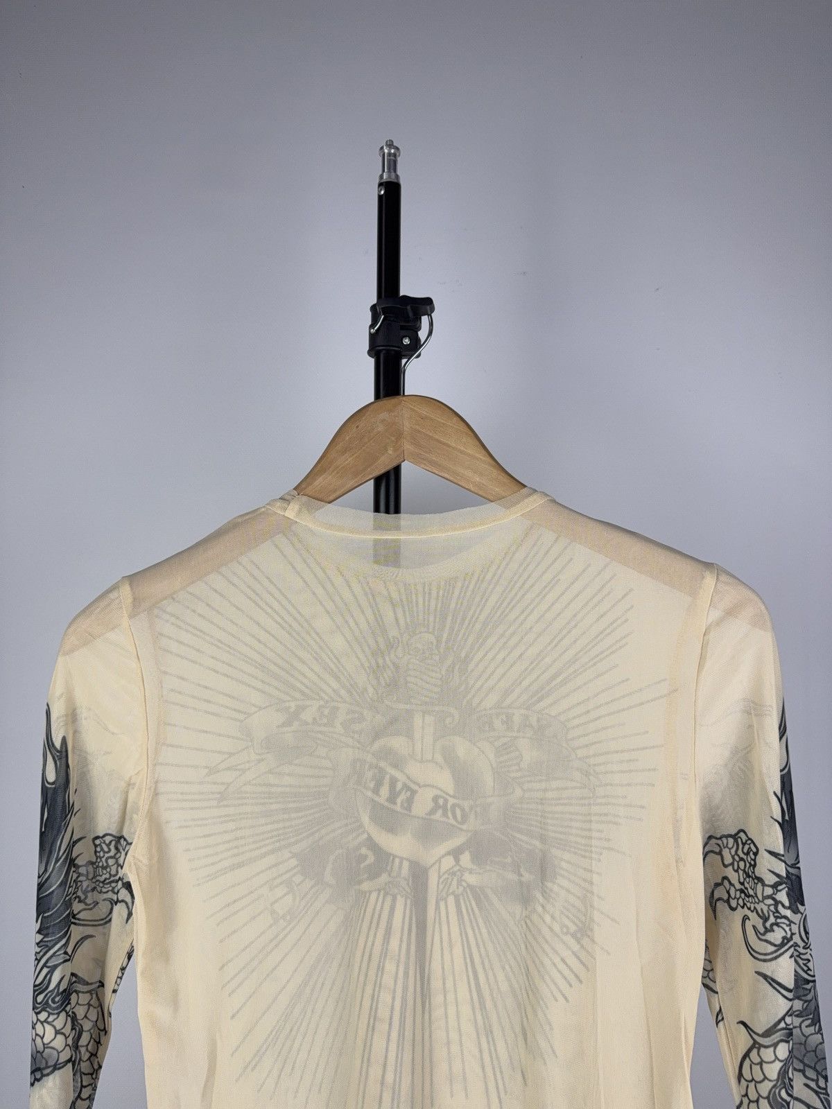 Designer × Japanese Brand STYLE ❗️Save The Queen Jean Paul Gaultier Mesh Top Blouses Size L / US 10 / IT 46 - 5 Thumbnail