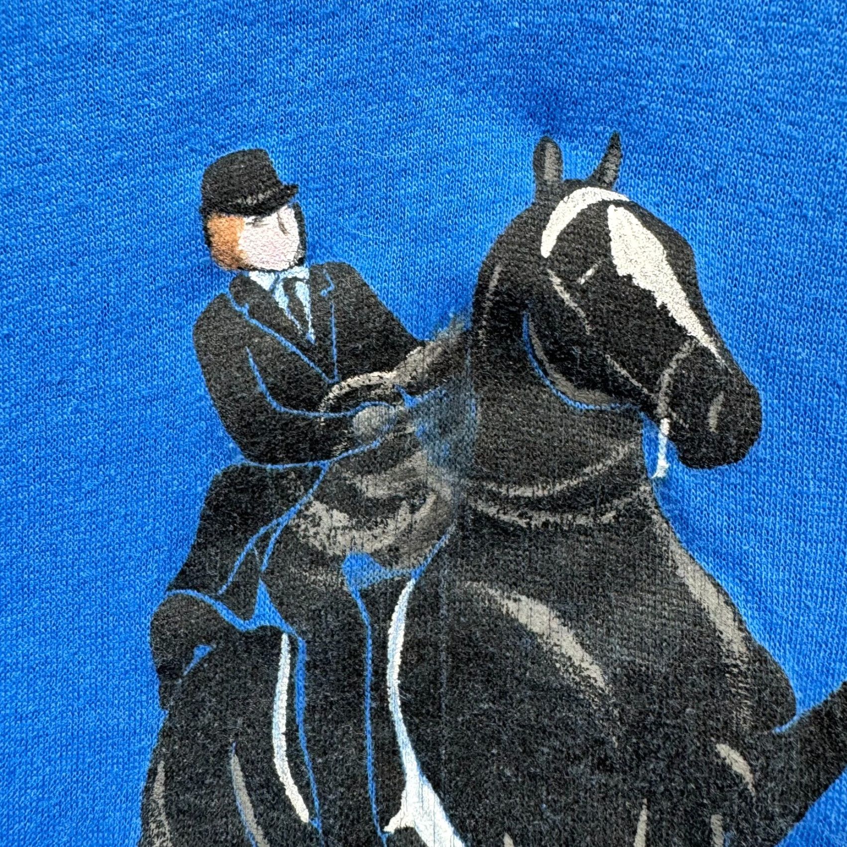 Etro 80s Vintage T-Shirt Large Mens Graphic Horse Equestrian Thunderbird Sportswear Cotton Blend Short Sleeve Size US L / EU 52-54 / 3 - 6 Thumbnail