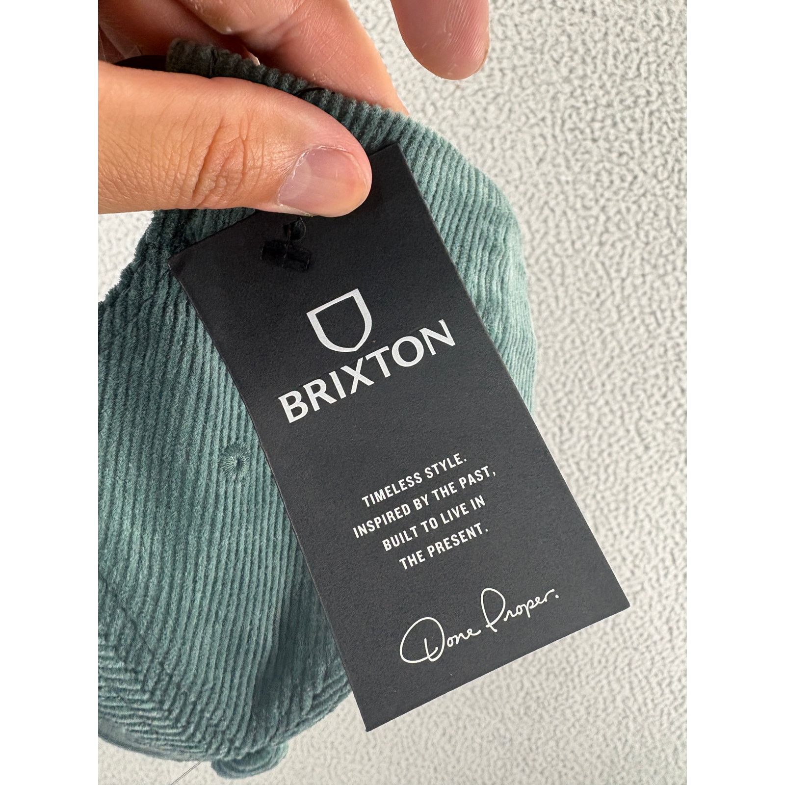 Brixton Brixton Parsons 6 Panel Corduroy Snapback Hat Cap Mens Green Size ONE SIZE - 5 Thumbnail