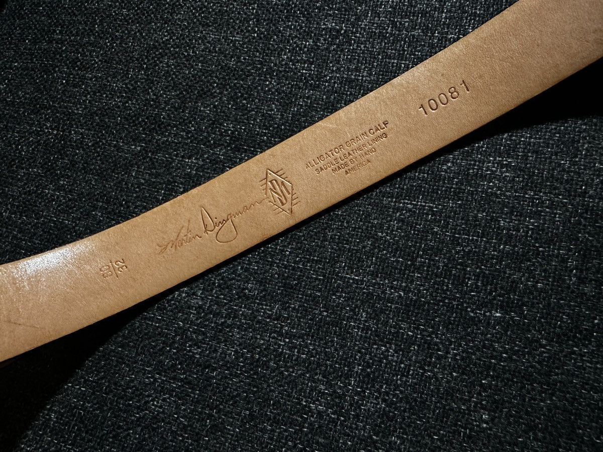 Martin Dingman Martin Dingman Alligator-Grain Leather Belt Size 32 - 2 Thumbnail
