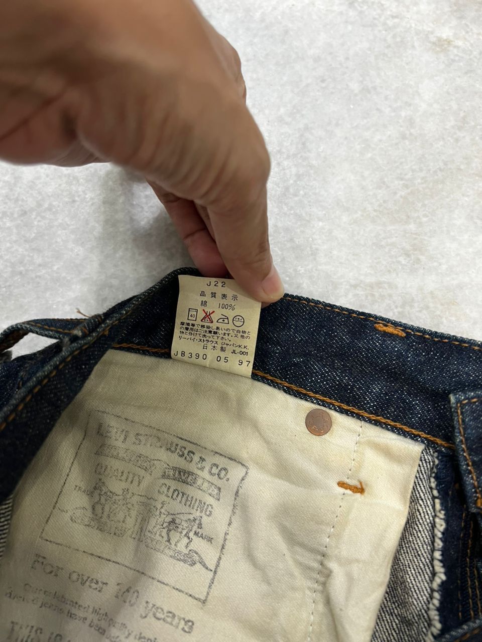 Levi's Vintage Clothing LVC 502 Big E Selvedge Jeans Size US 31 - 9 Thumbnail
