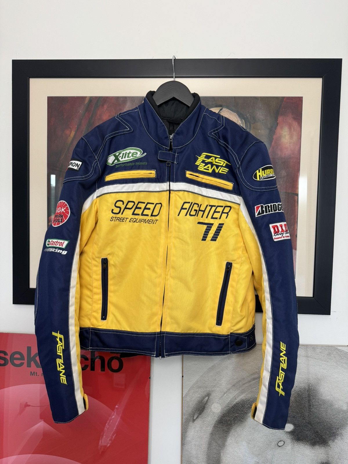 Vintage Vintage Y2k Bomber Racing Jacket Speed Fighter Rare Yellow Size US M / EU 48-50 / 2 - 1 Thumbnail