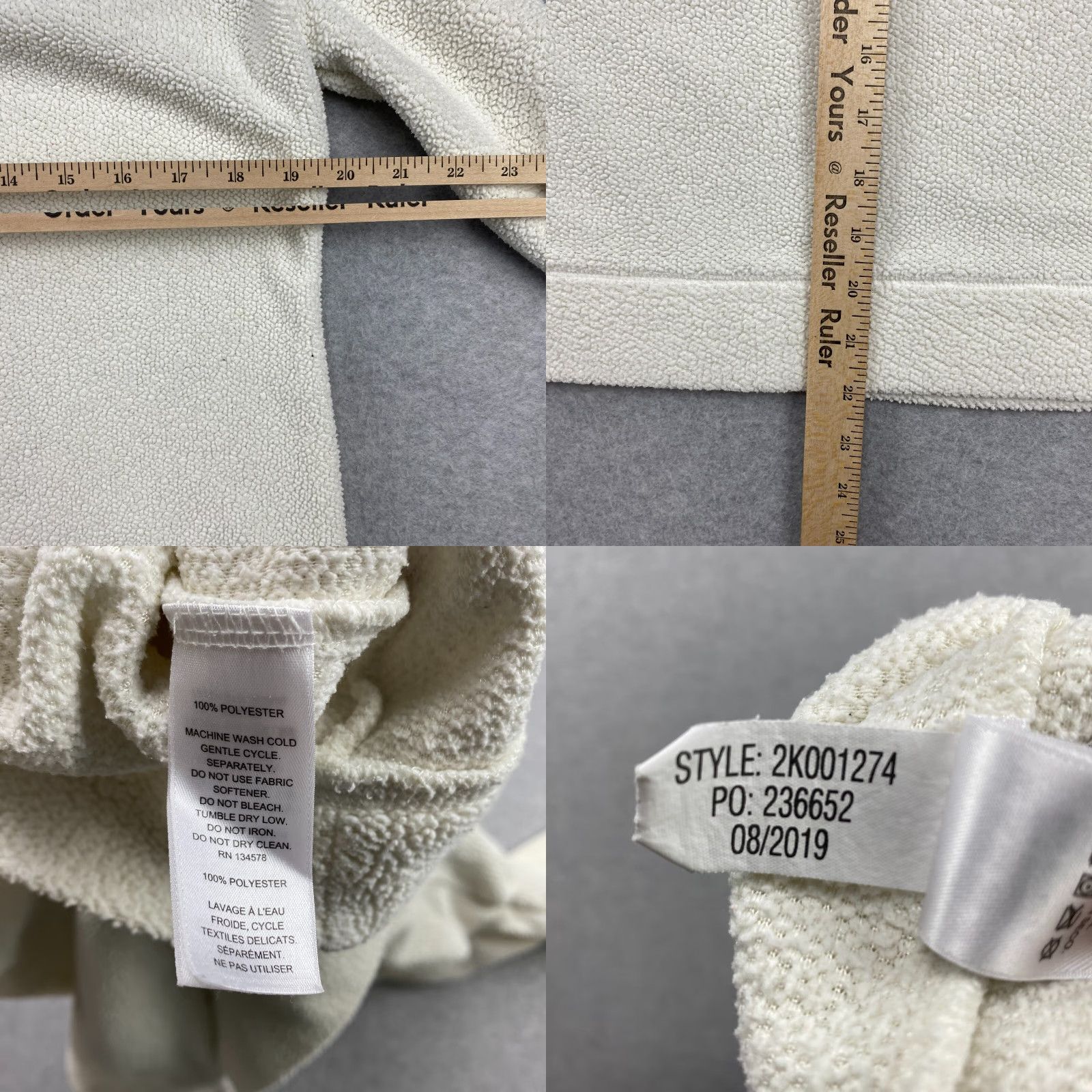 Vineyard Vines VINEYARD VINES Shep Sweater Womens S White Mock Neck 1/4 Zip Pullover Fleece Casual Shirt Size S / US 4 / IT 40 - 9 Thumbnail