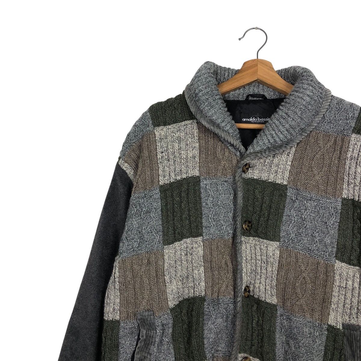 Japanese Brand 📌Bomber Jacket Knit Double Collar Arnold Bassini Navajo Size US M / EU 48-50 / 2 - 8 Thumbnail