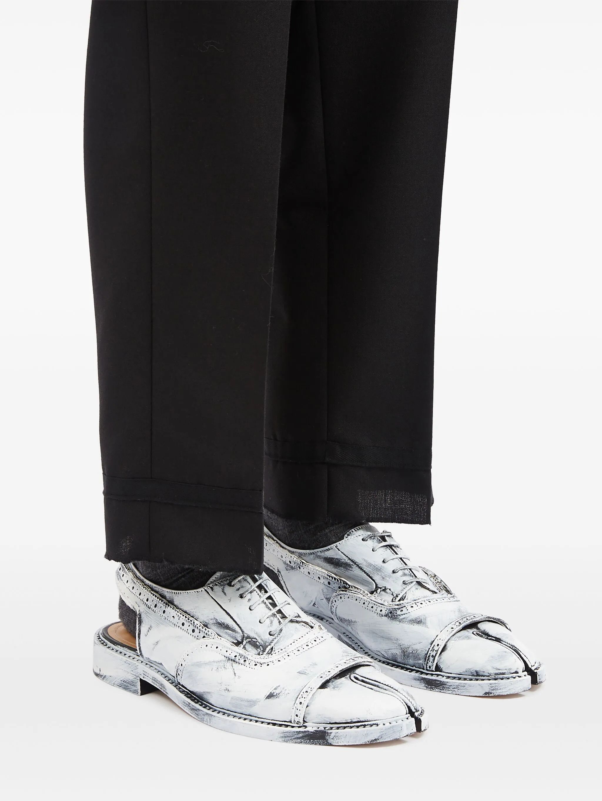 Maison Margiela oc11z0825 Monster Bianchetto Slingback Sandals White/Black Size US 12 / EU 45 - 5 Thumbnail