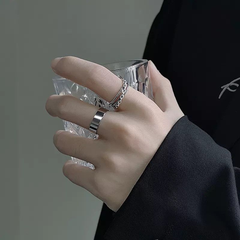 Jewelry Vintage Jewelry Rings Open Size Chrome Ring (Size 7-13) Size ONE SIZE - 1 Thumbnail
