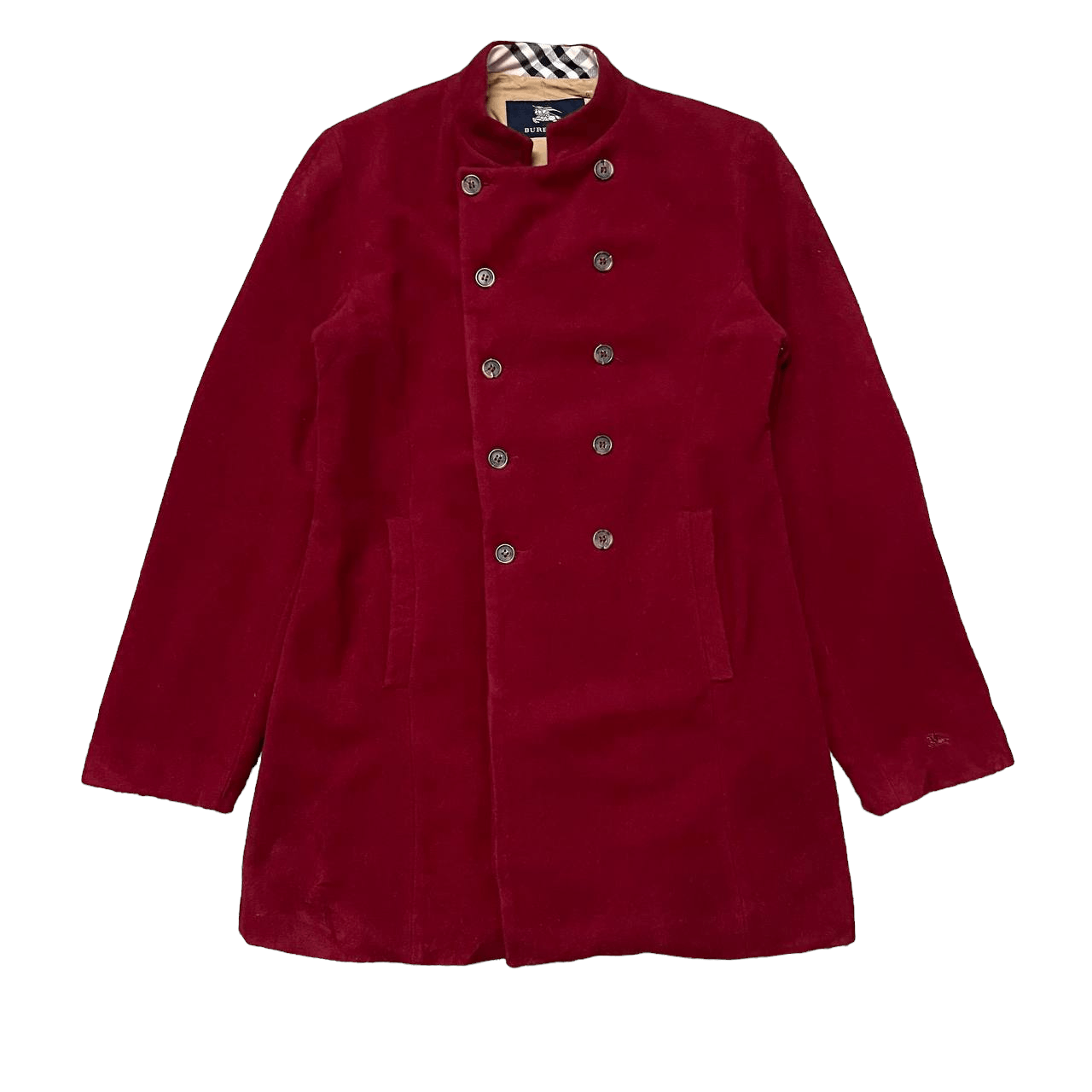 Burberry Burberry Nova Check Wool Coat Mandarin Style Size S / US 4 / IT 40 - 1 Thumbnail