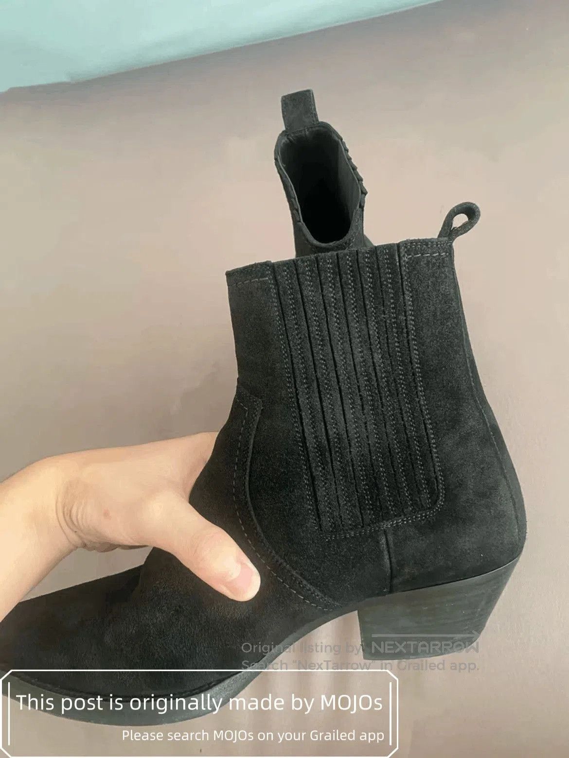 Saint Laurent Paris Sz 40 Saint Laurent Paris Western Suede Chelsea Boots mojos Size US 7 / EU 40 - 3 Thumbnail