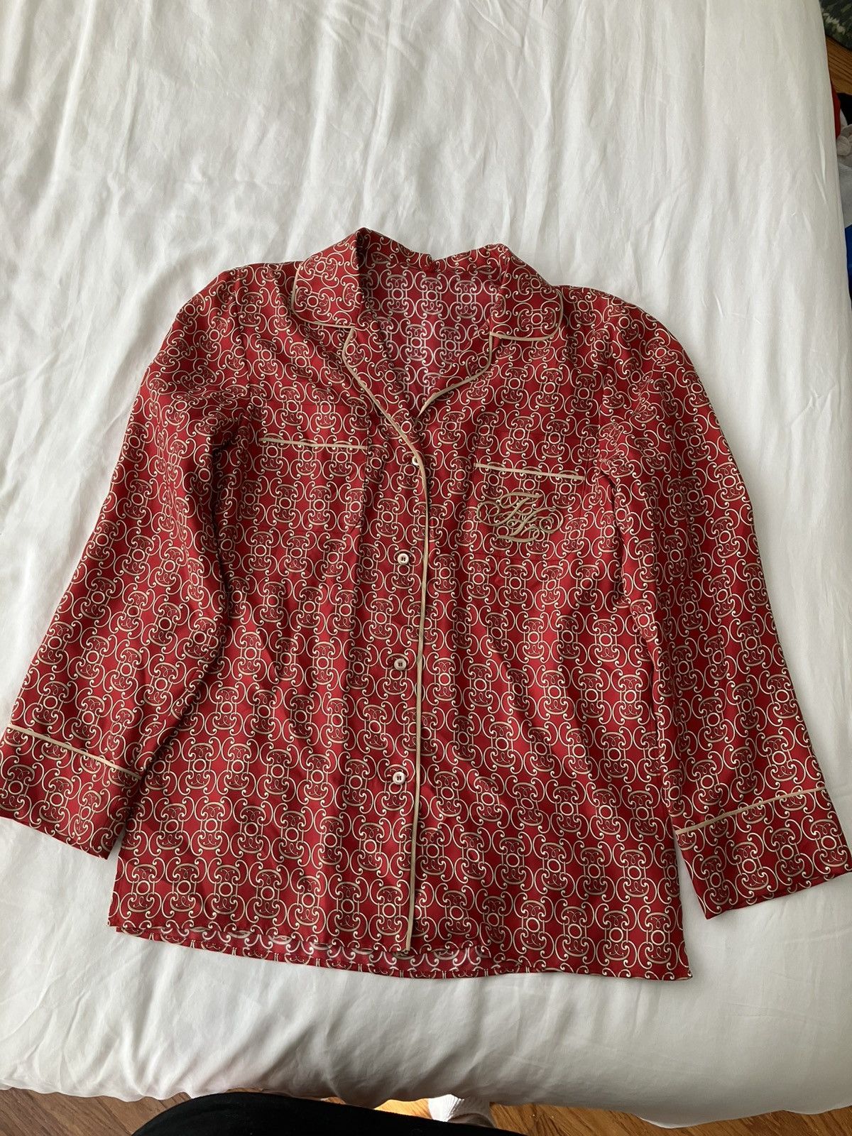 Fendi silk pajama shirt