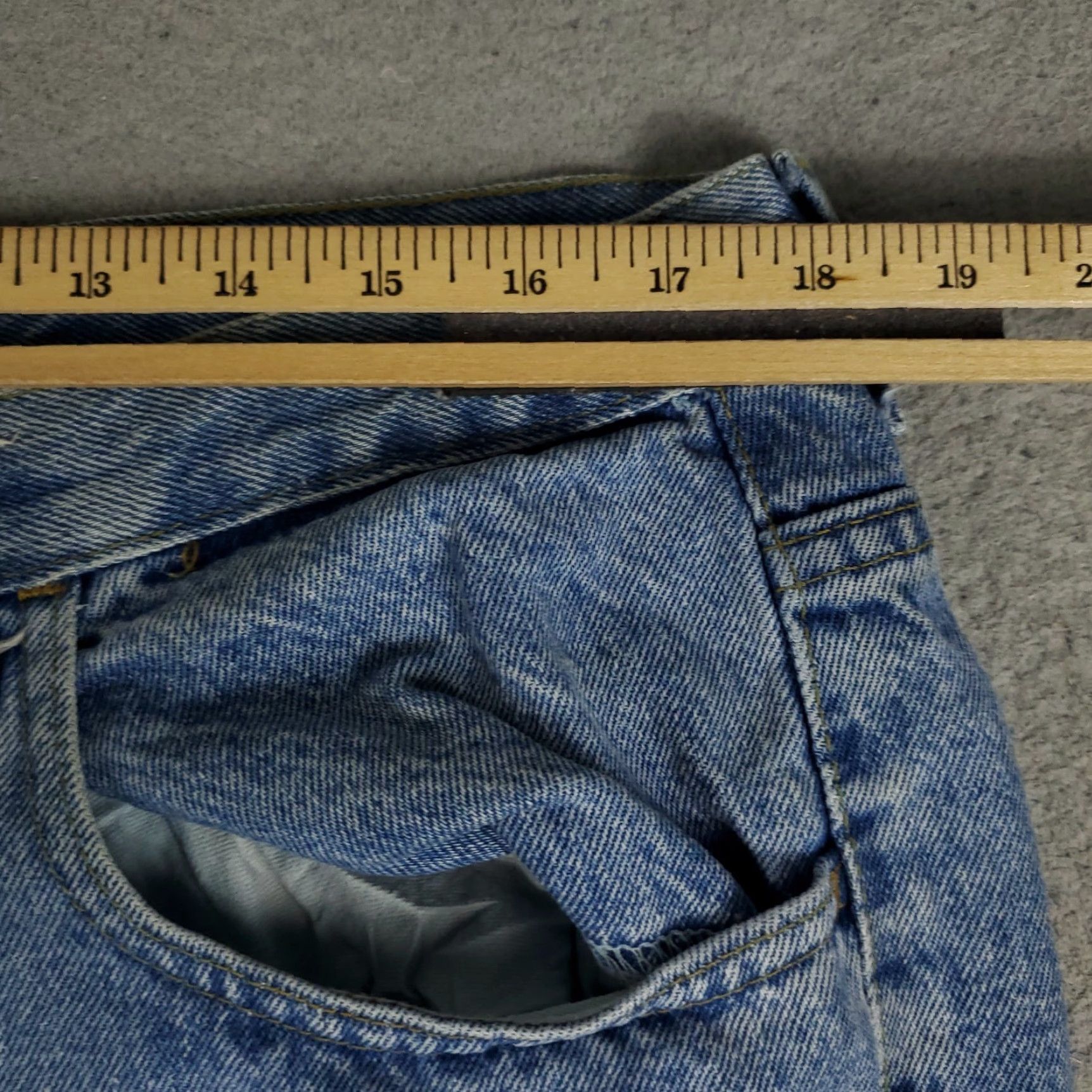 Vintage Giorgio Armani Jeans 38x28 Blue Relaxed Fit Baggy Denim Pants Mens Classic Size US 38 / EU 54 - 5 Thumbnail