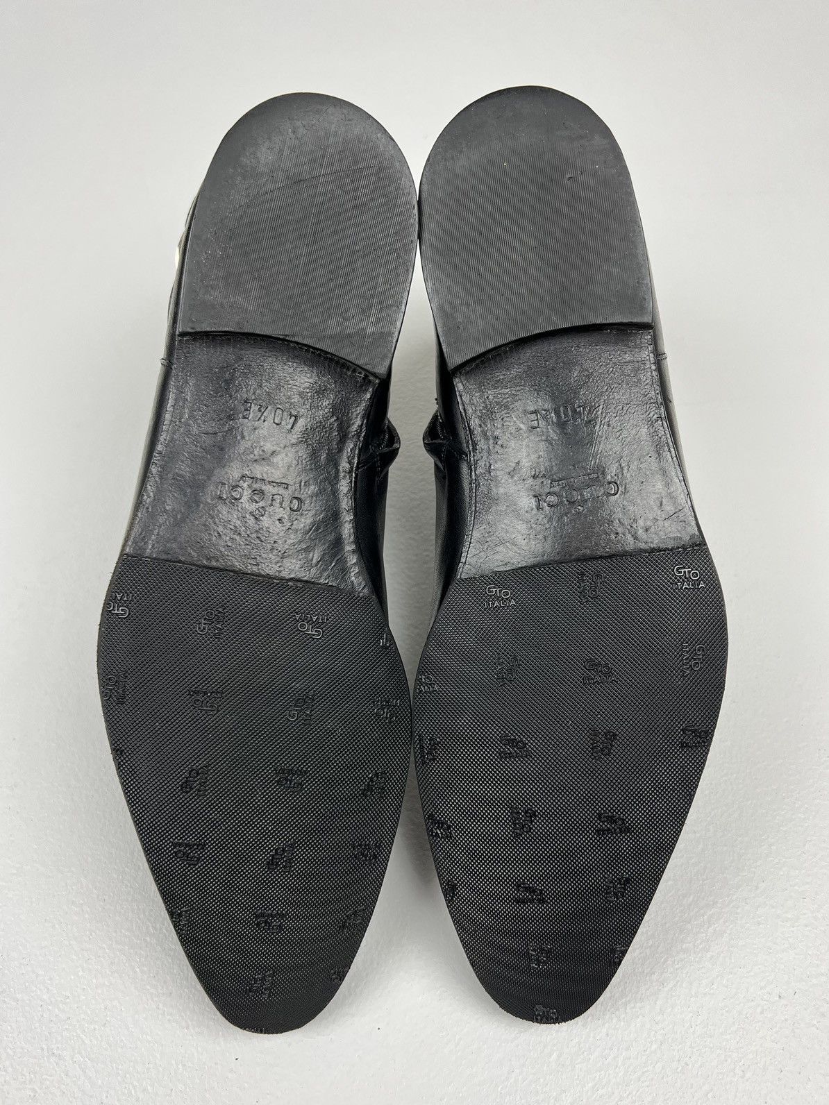 Gucci GUCCI Boots Ankle Leather Shoes Side Zip Straps Black Men’s Size US 7.5 / EU 40-41 - 16 Thumbnail