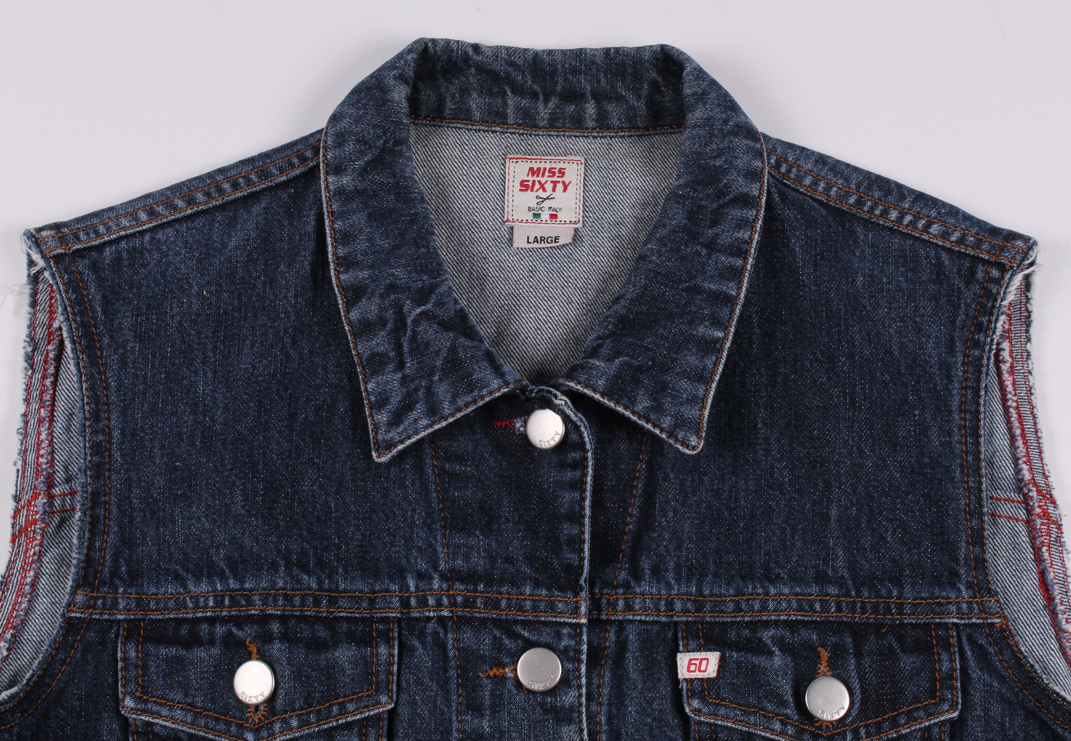 Miss Sixty Vintage Y2K Miss Sixty Denim Vest Size L / US 10 / IT 46 - 2 Thumbnail